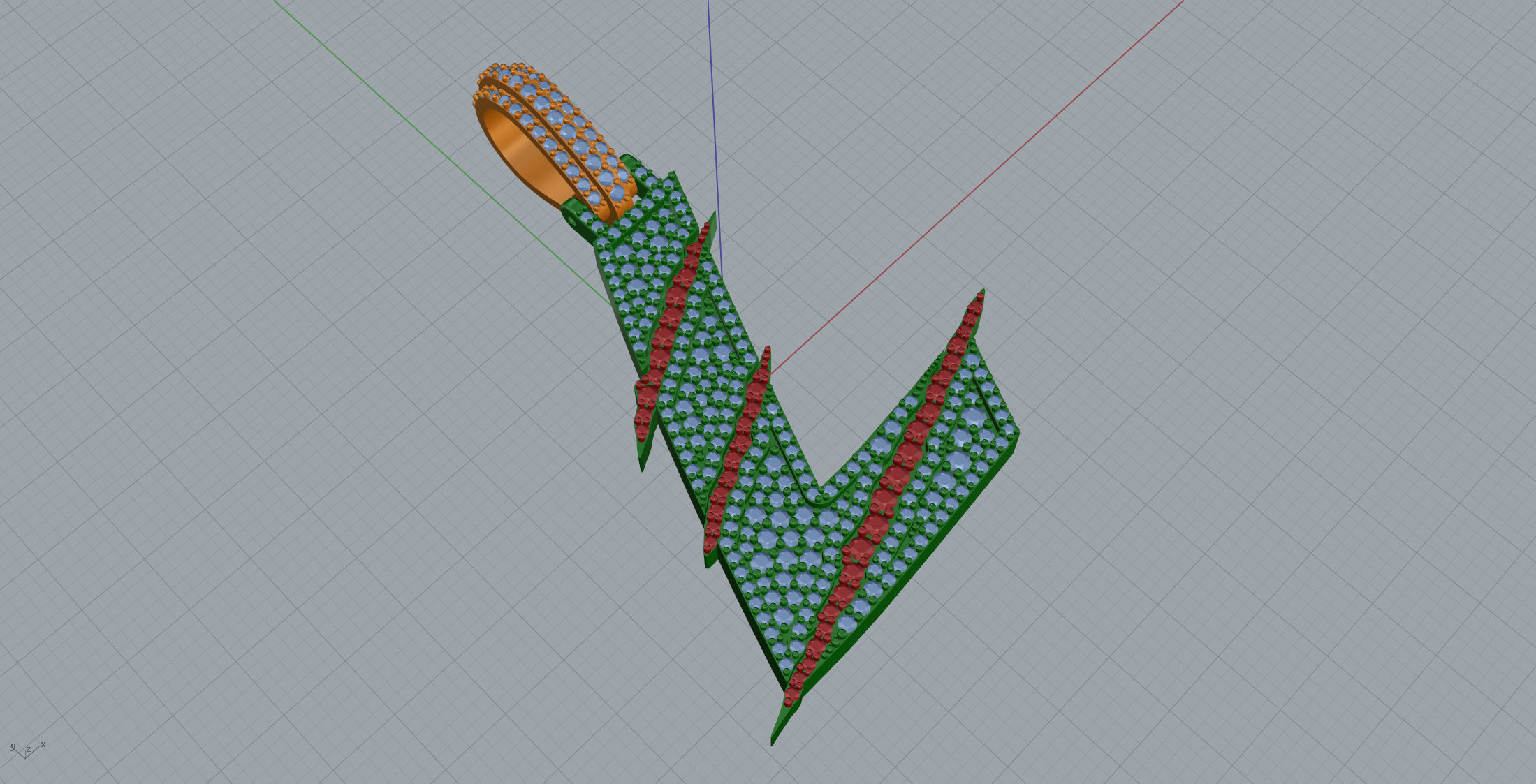 Claw Font L 3D print model_1