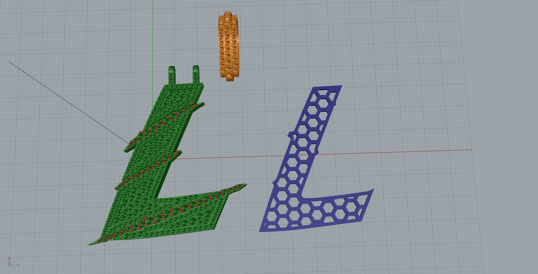 Claw Font L 3D print model_10