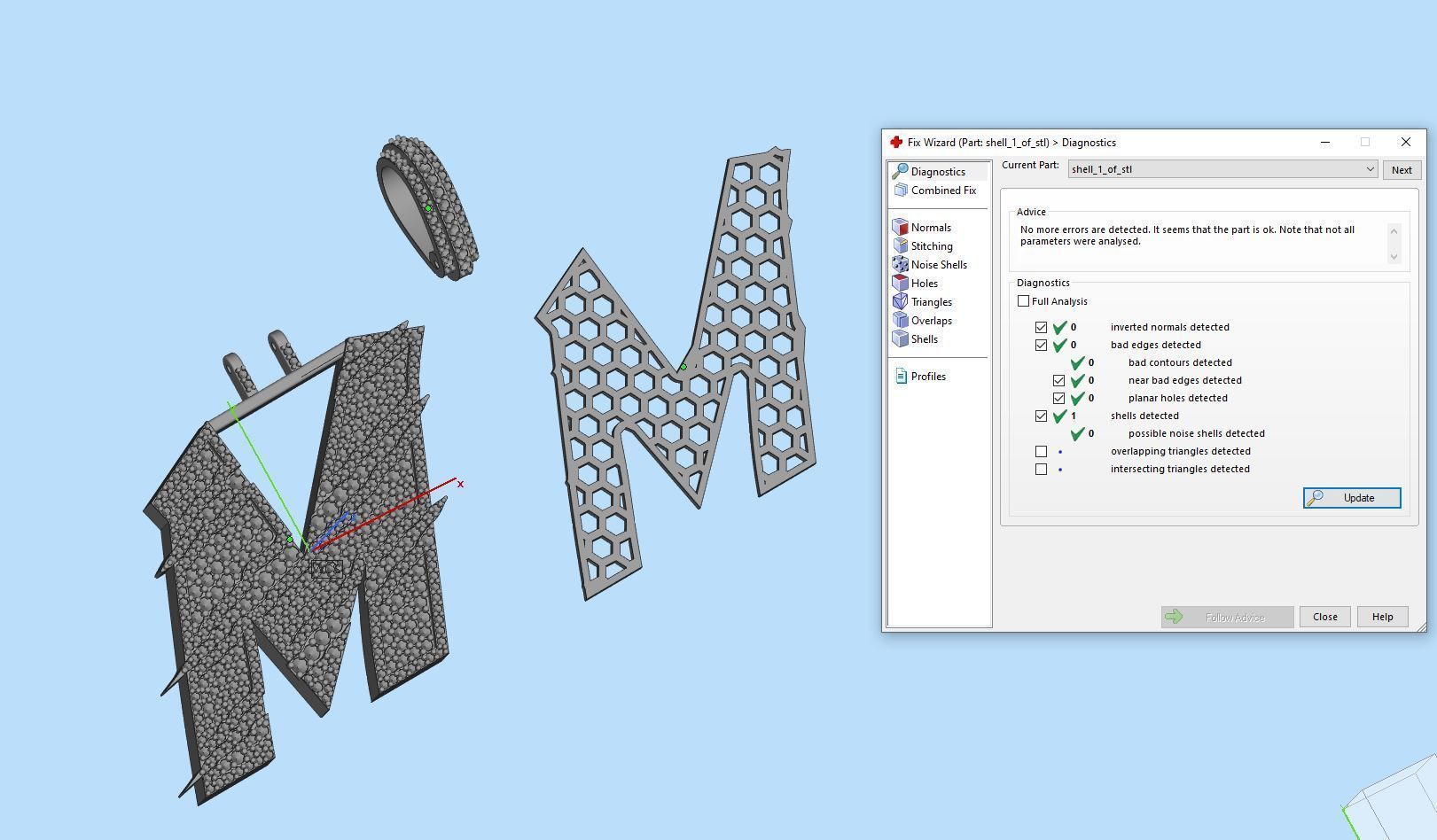Claw Font M 3D print model_2