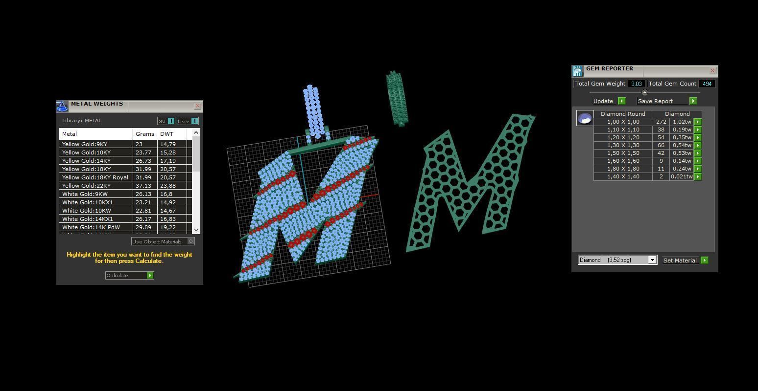 Claw Font M 3D print model_3