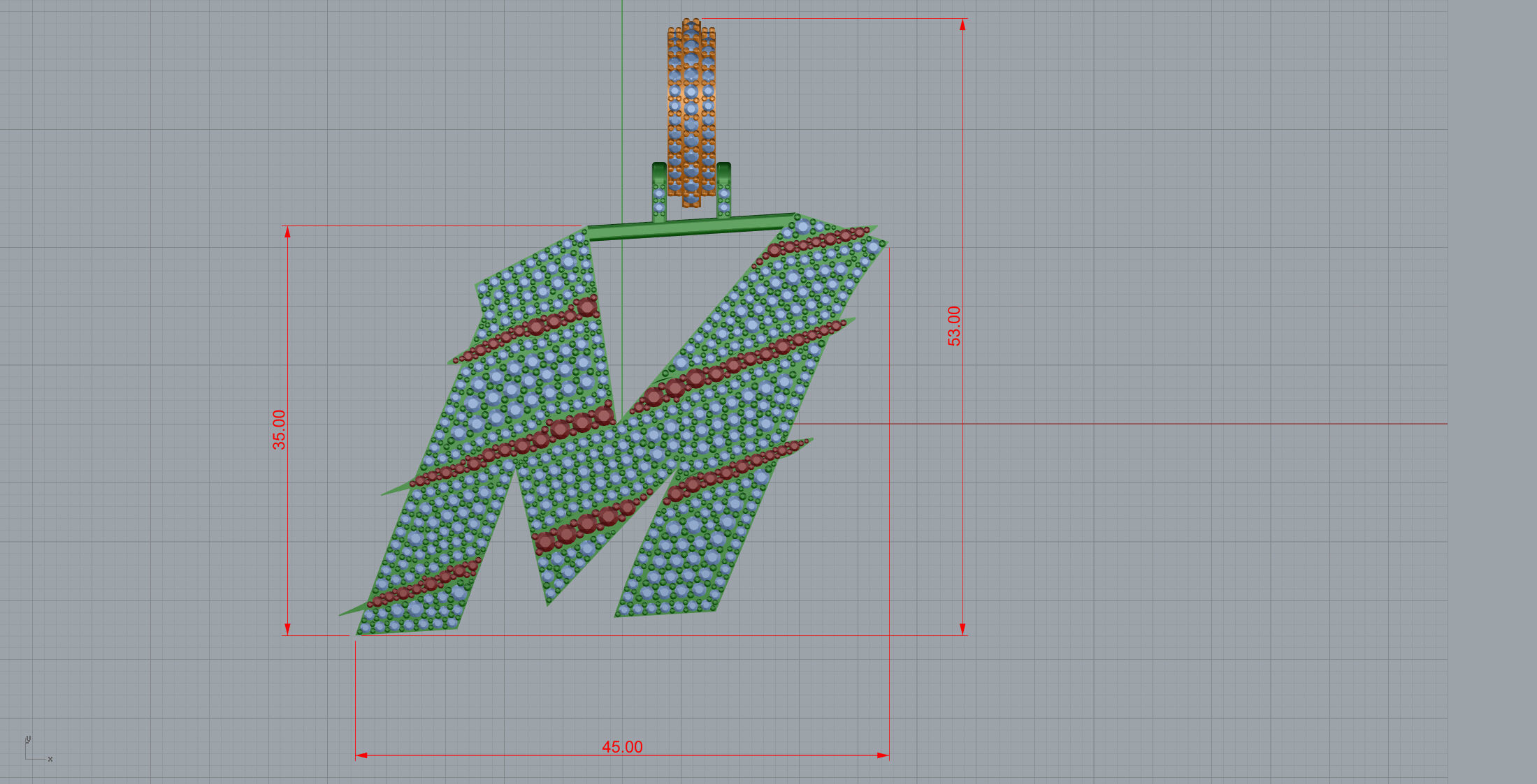 Claw Font M 3D print model_8