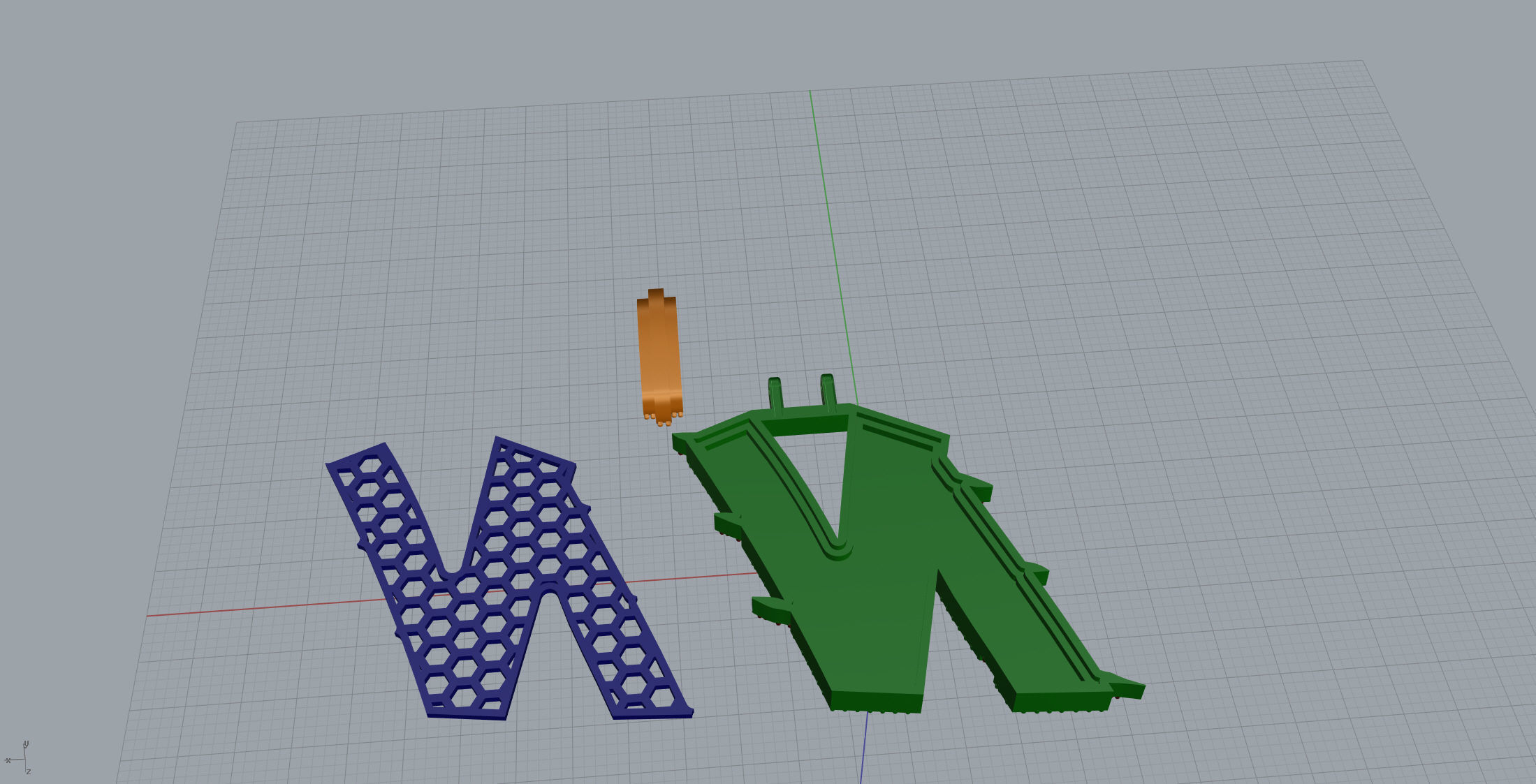 Claw Font N 3D print model_11