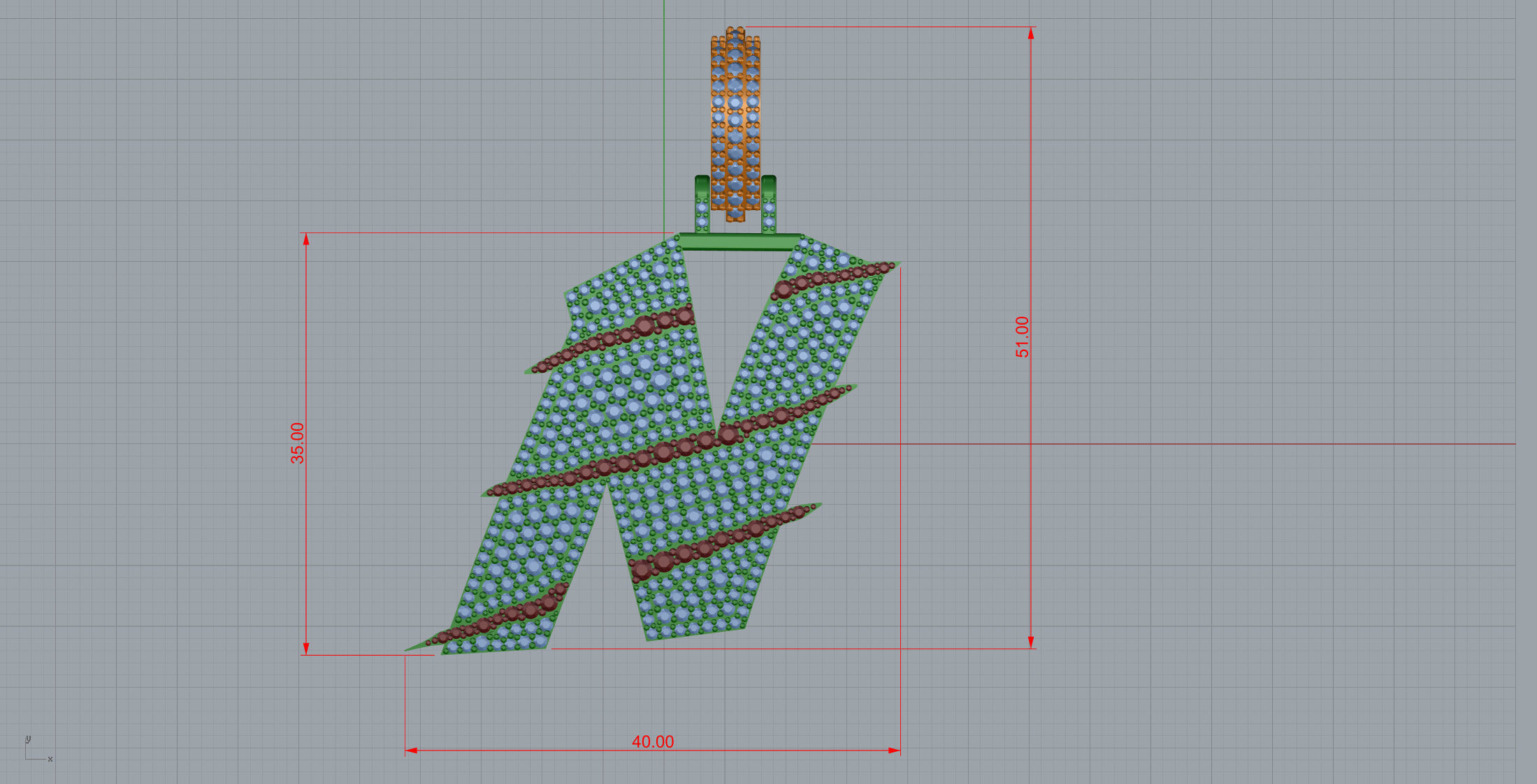 Claw Font N 3D print model_8