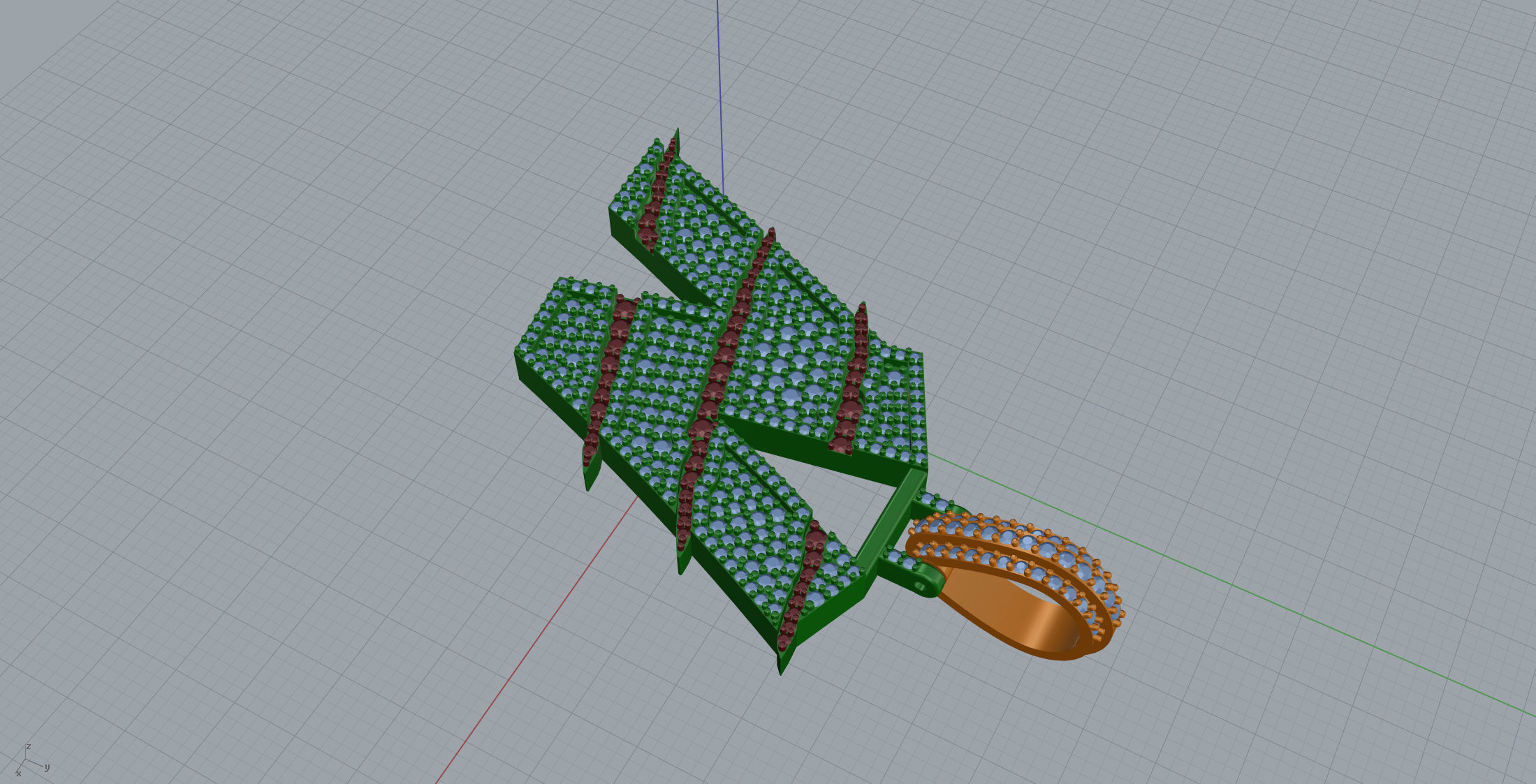 Claw Font N 3D print model_6