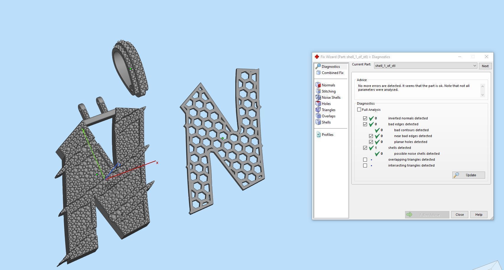 Claw Font N 3D print model_2