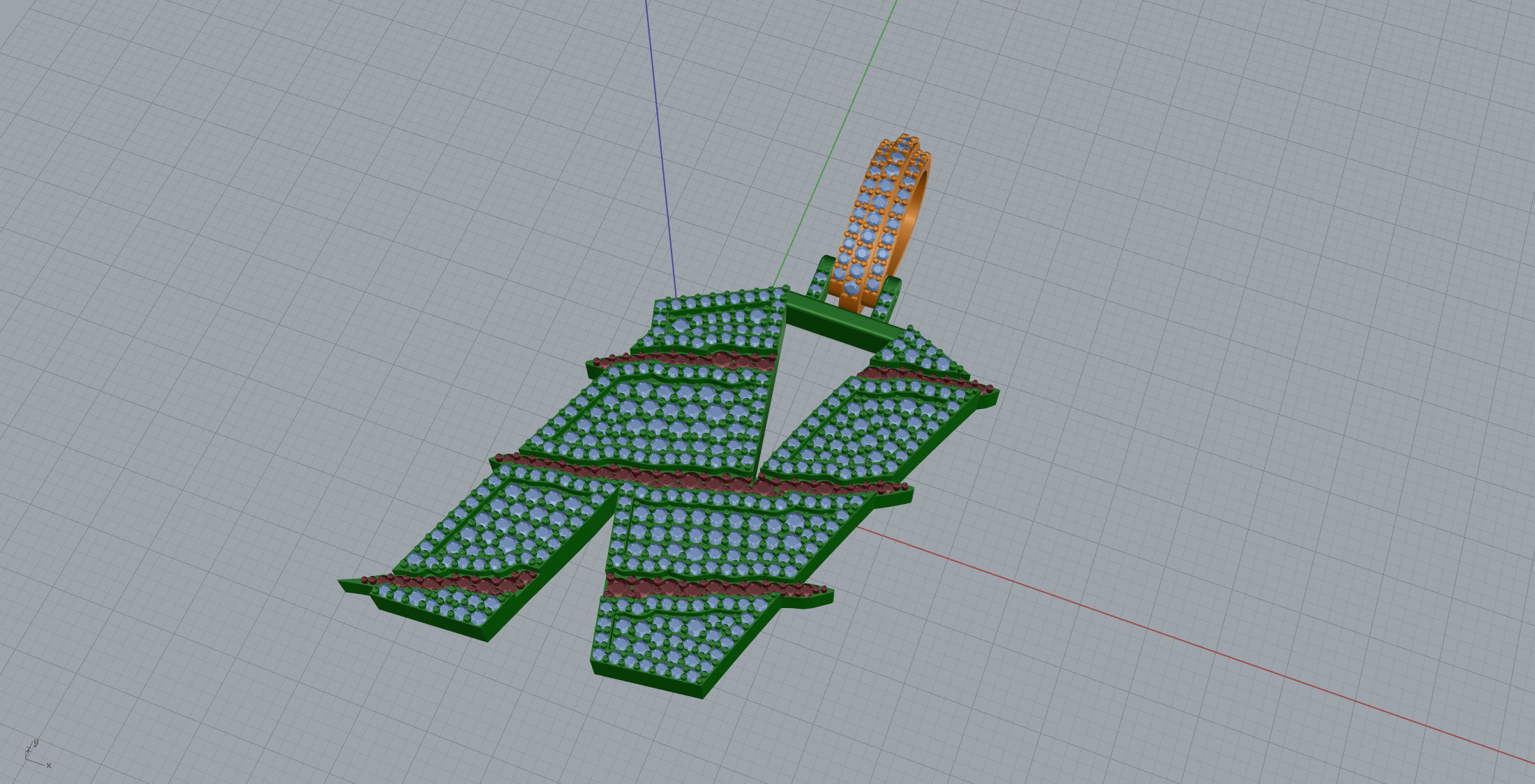 Claw Font N 3D print model_7