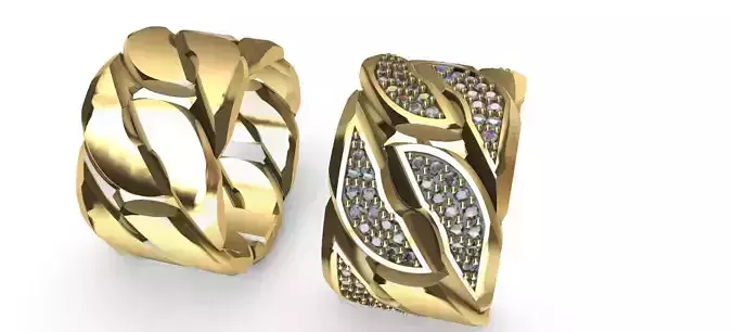 Chain Ring with and without Brilhants