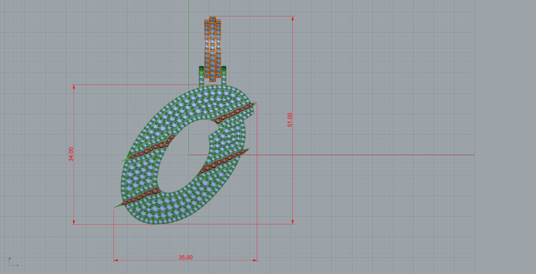 Claw Font O 3D print model_8