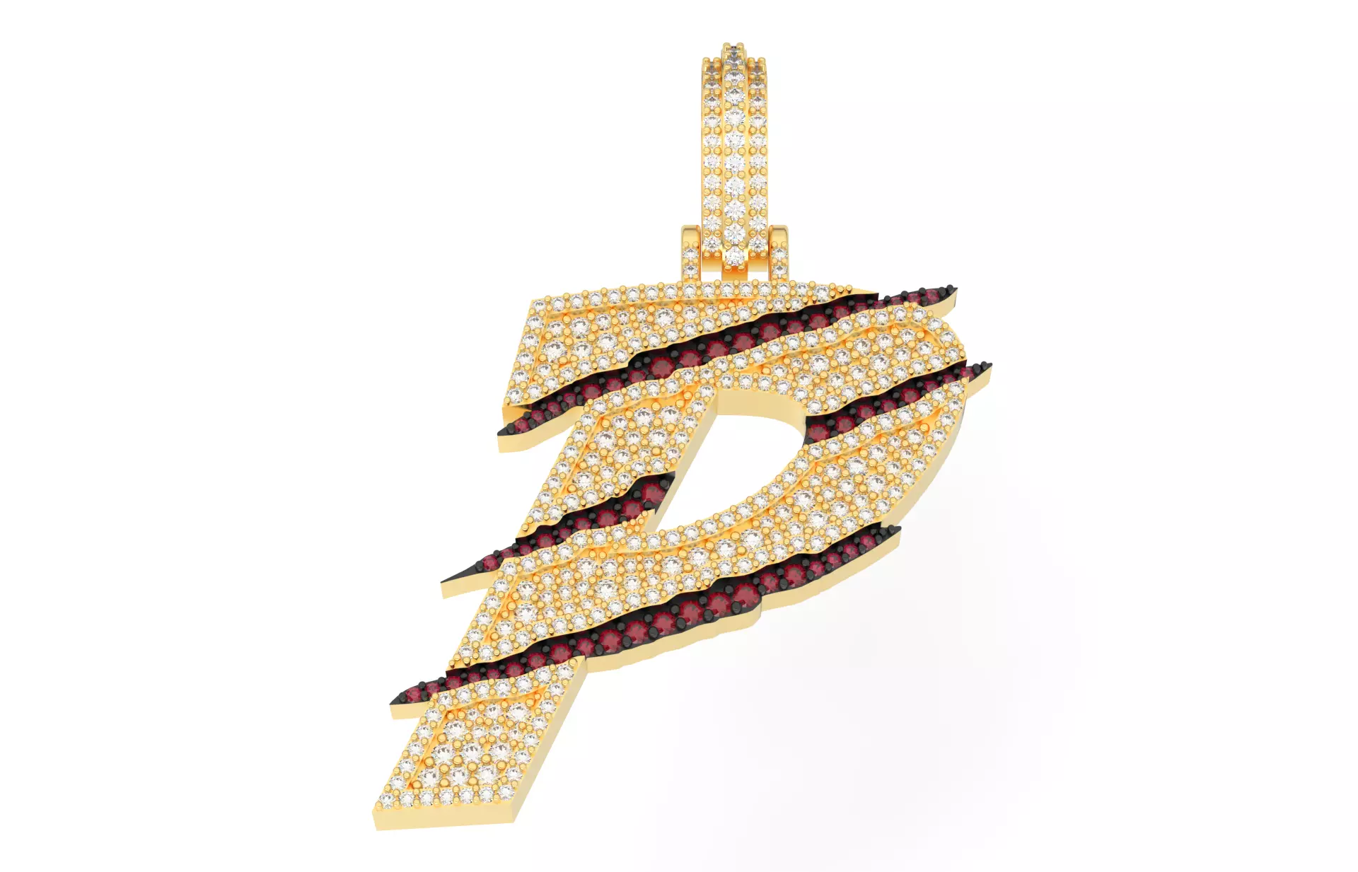 Claw Font P 3D print model_0