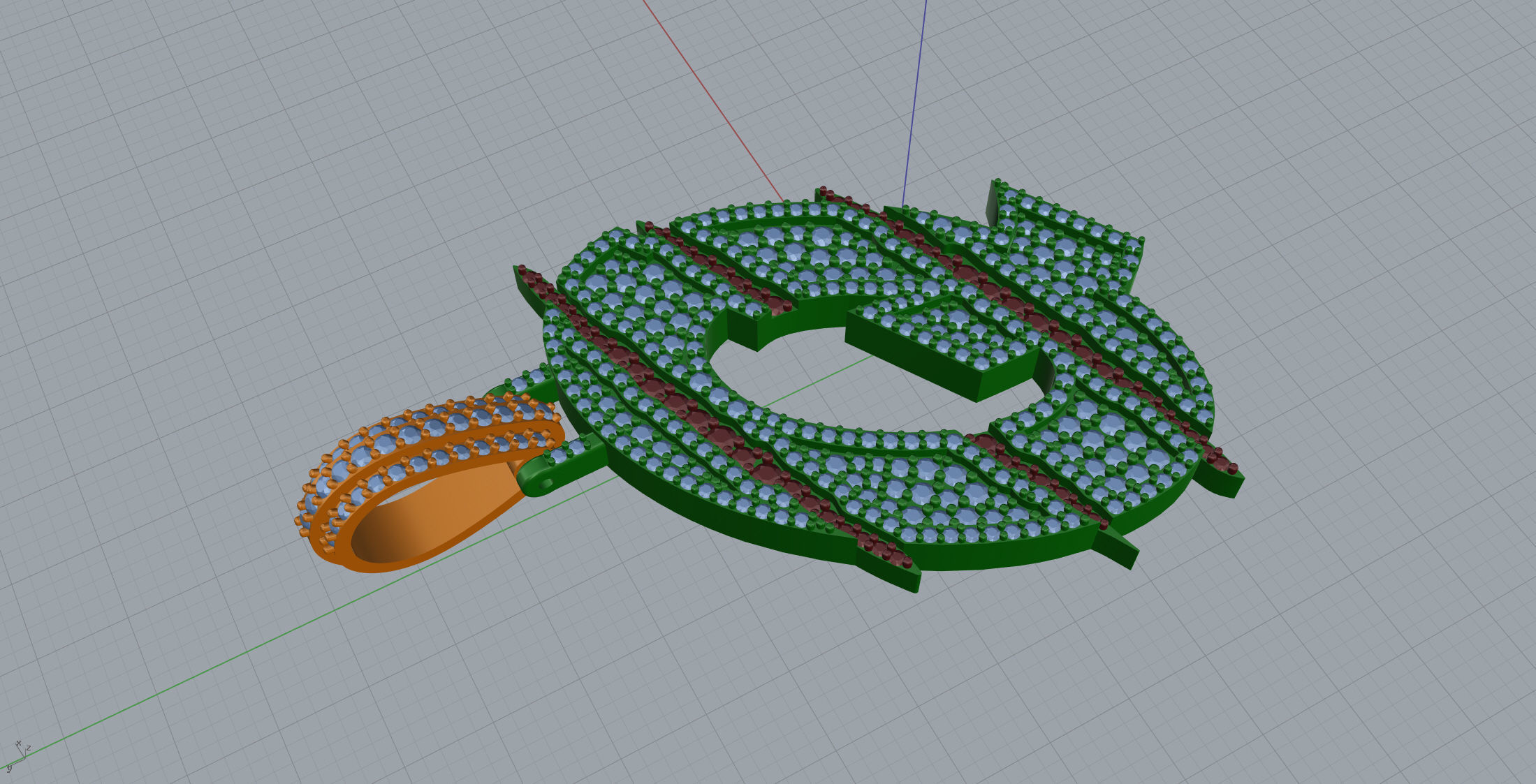 Claw Font Q 3D print model_5