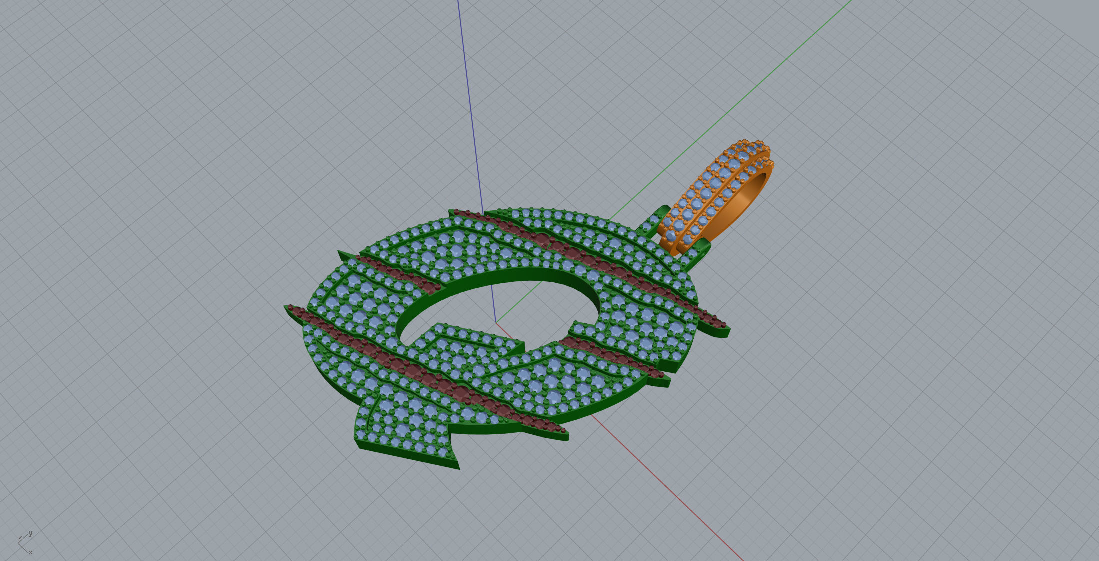 Claw Font Q 3D print model_7