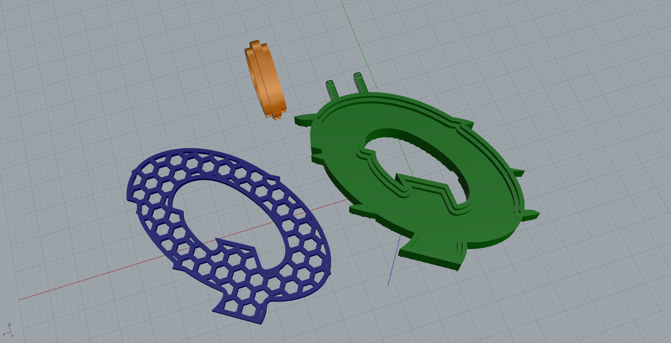 Claw Font Q 3D print model_11