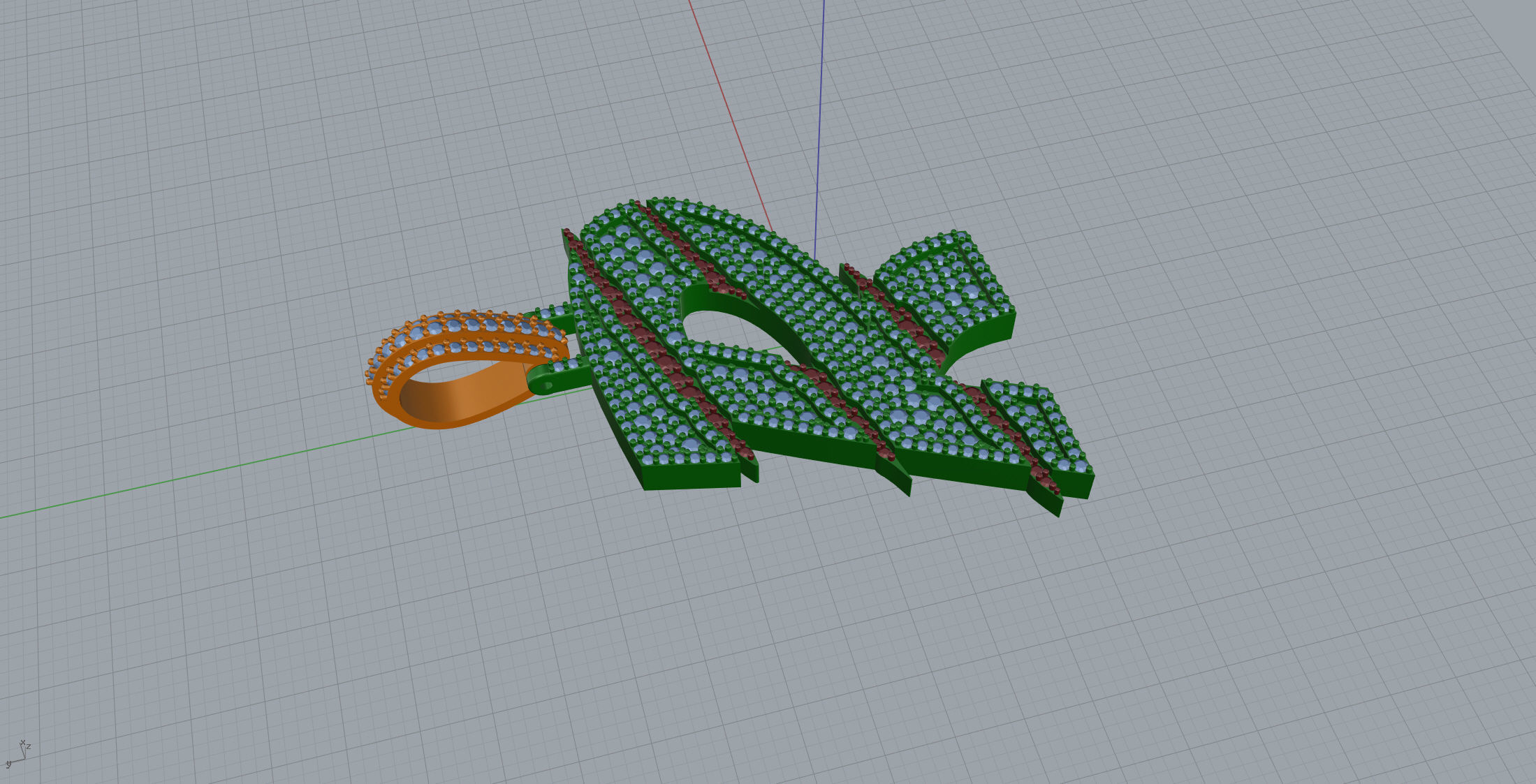 Claw Font R 3D print model_4