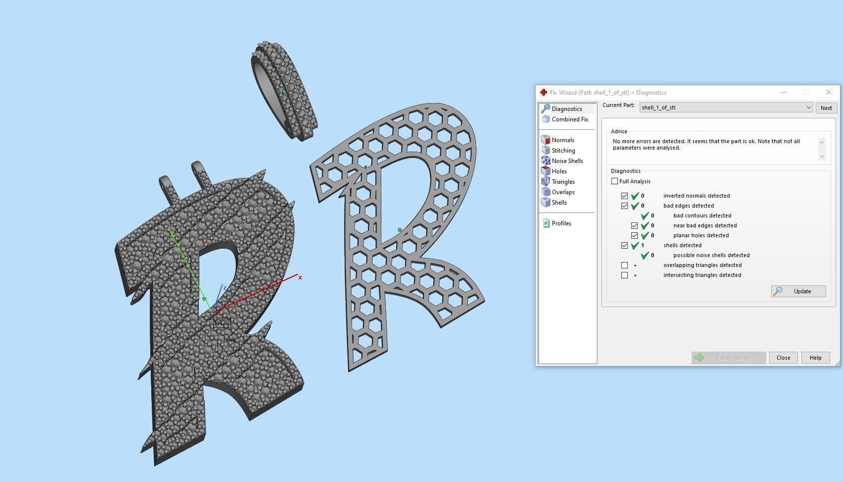 Claw Font R 3D print model_2