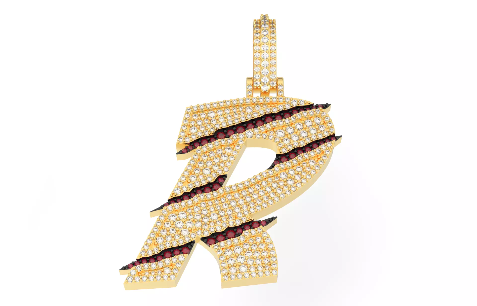 Claw Font R 3D print model_0