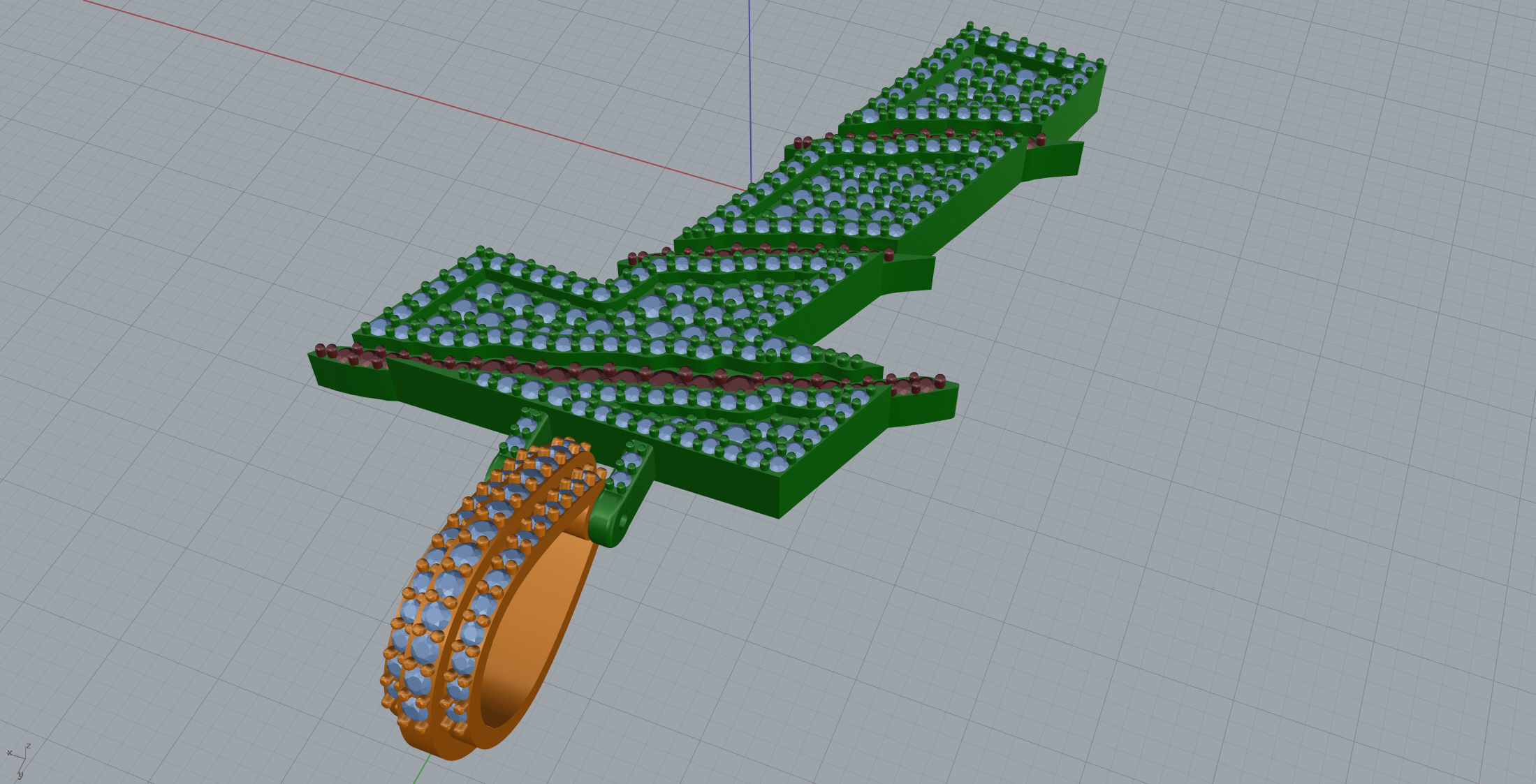 Claw Font T 3D print model_5
