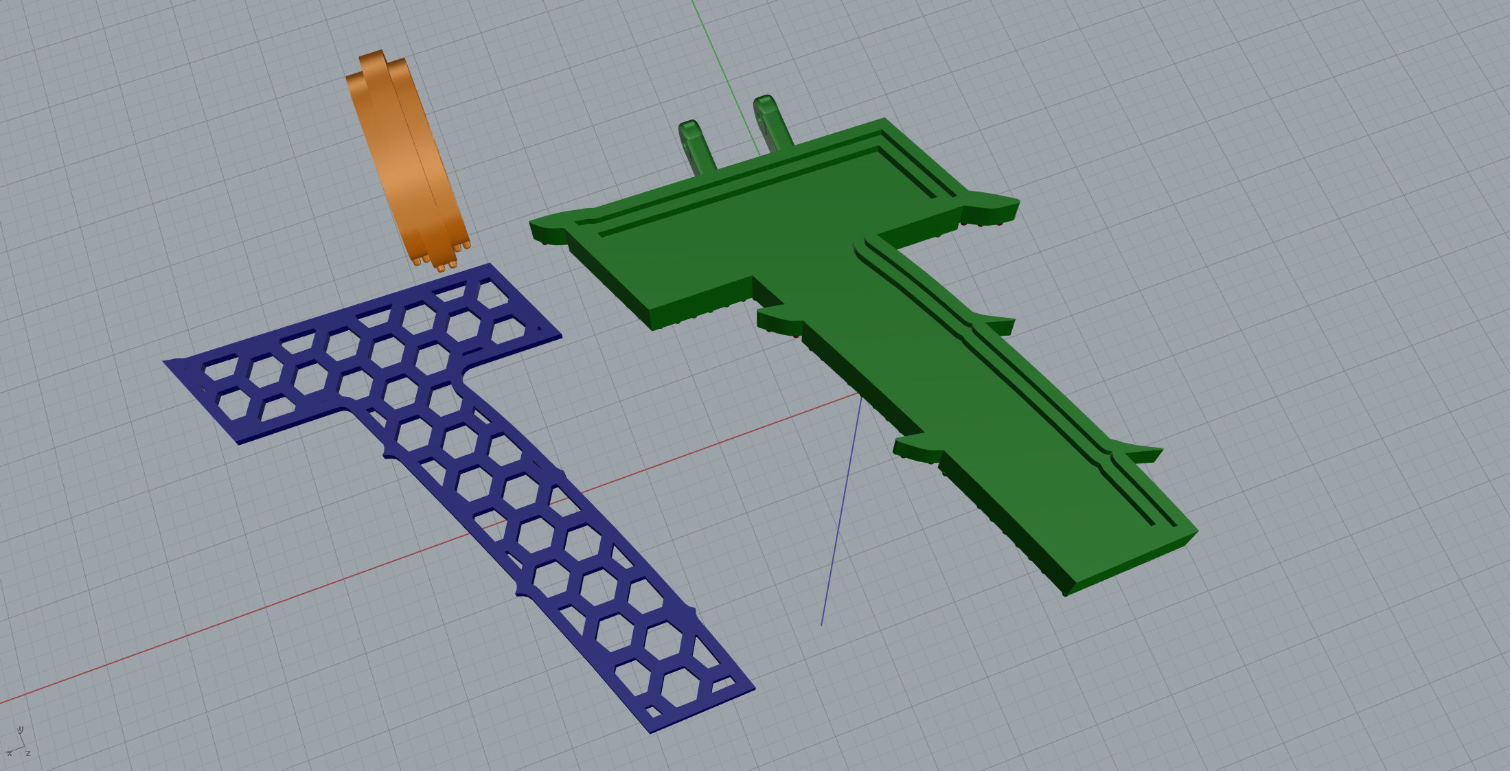 Claw Font T 3D print model_11