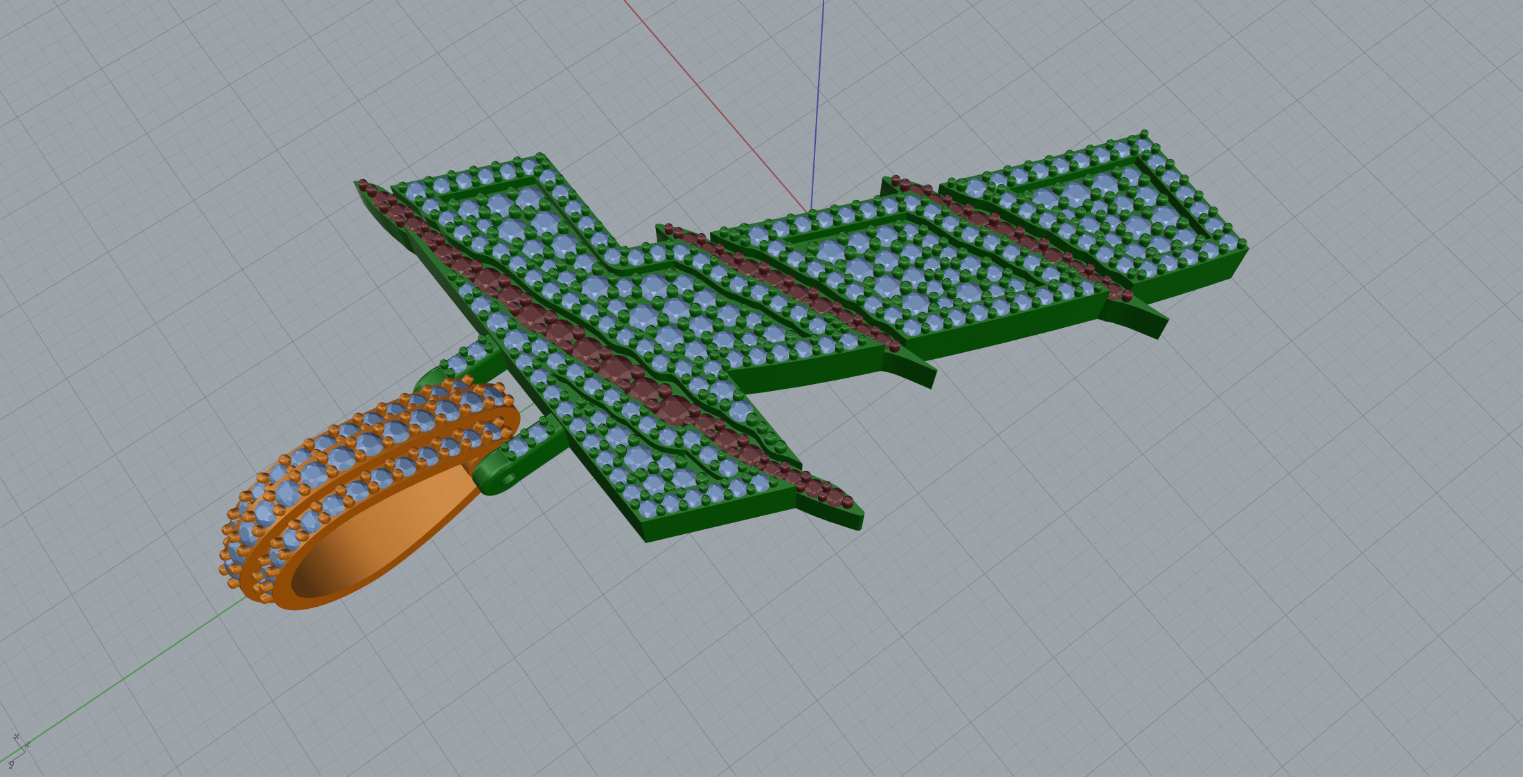 Claw Font T 3D print model_4