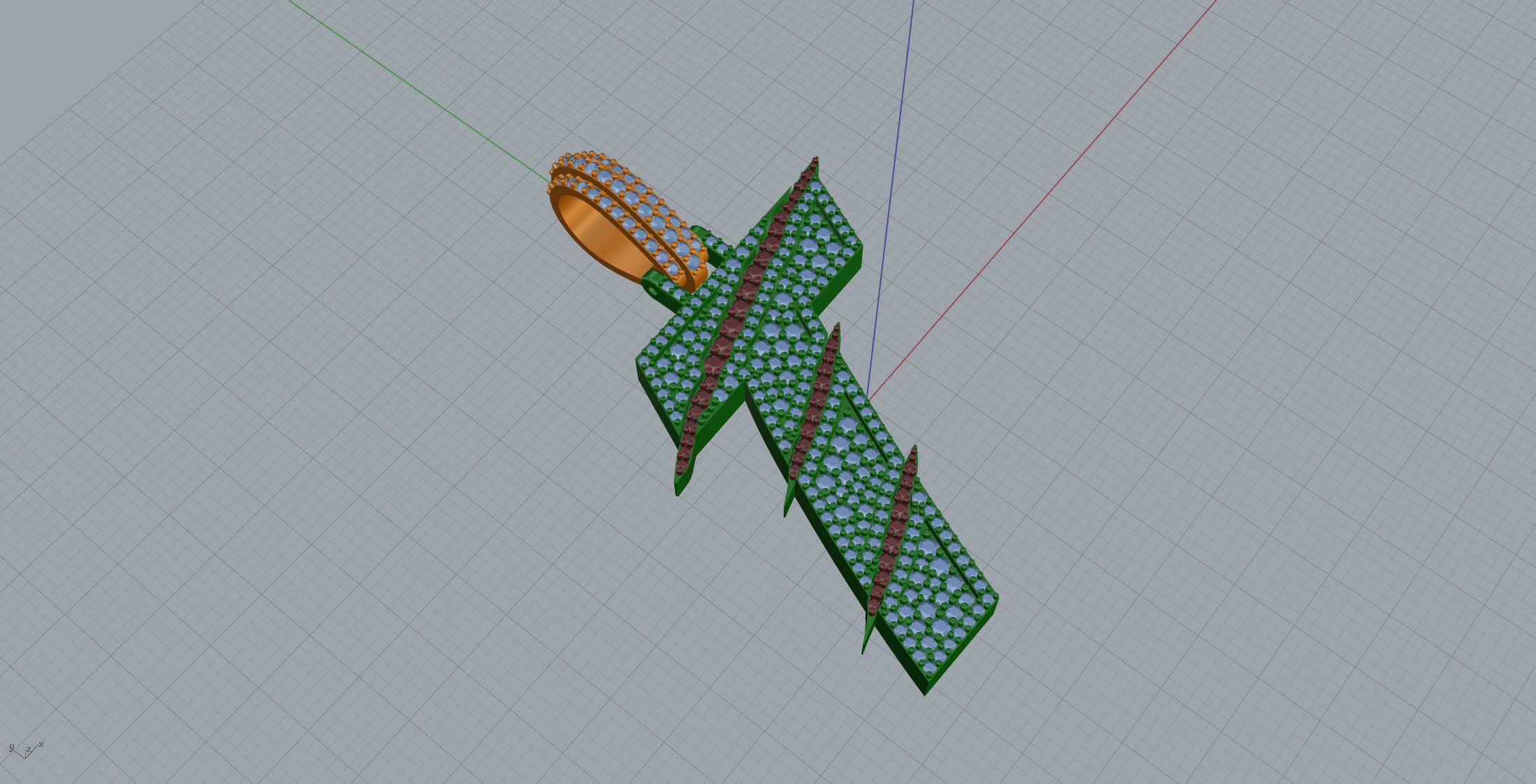 Claw Font T 3D print model_1