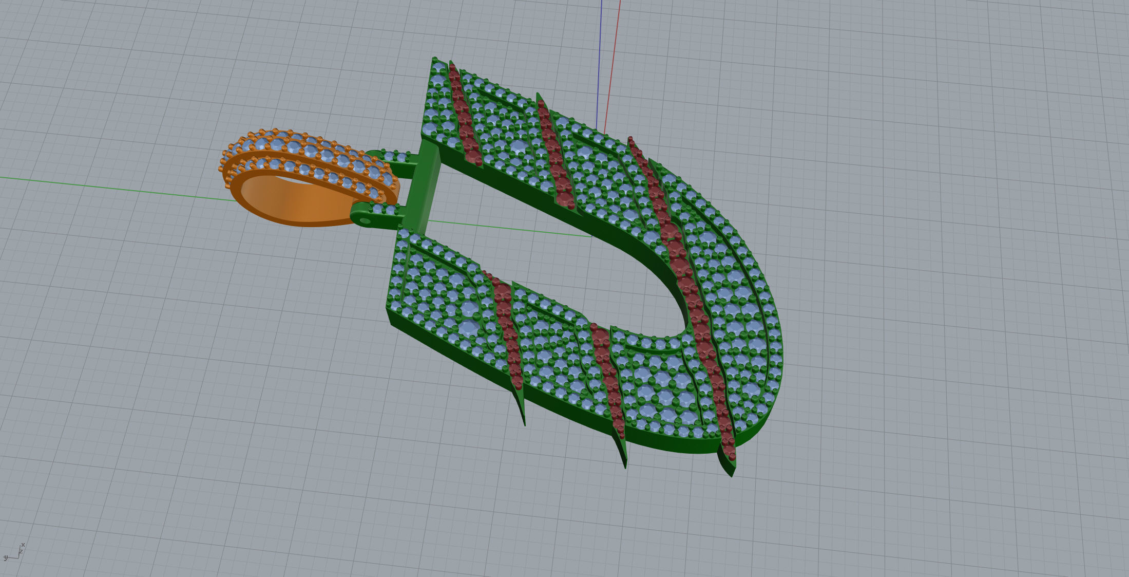 Claw Font U 3D print model_4