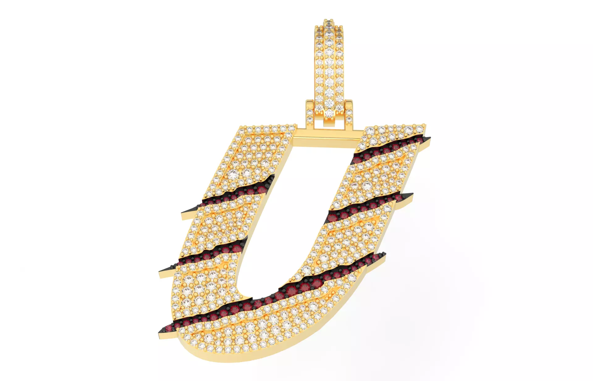 Claw Font U 3D print model_0