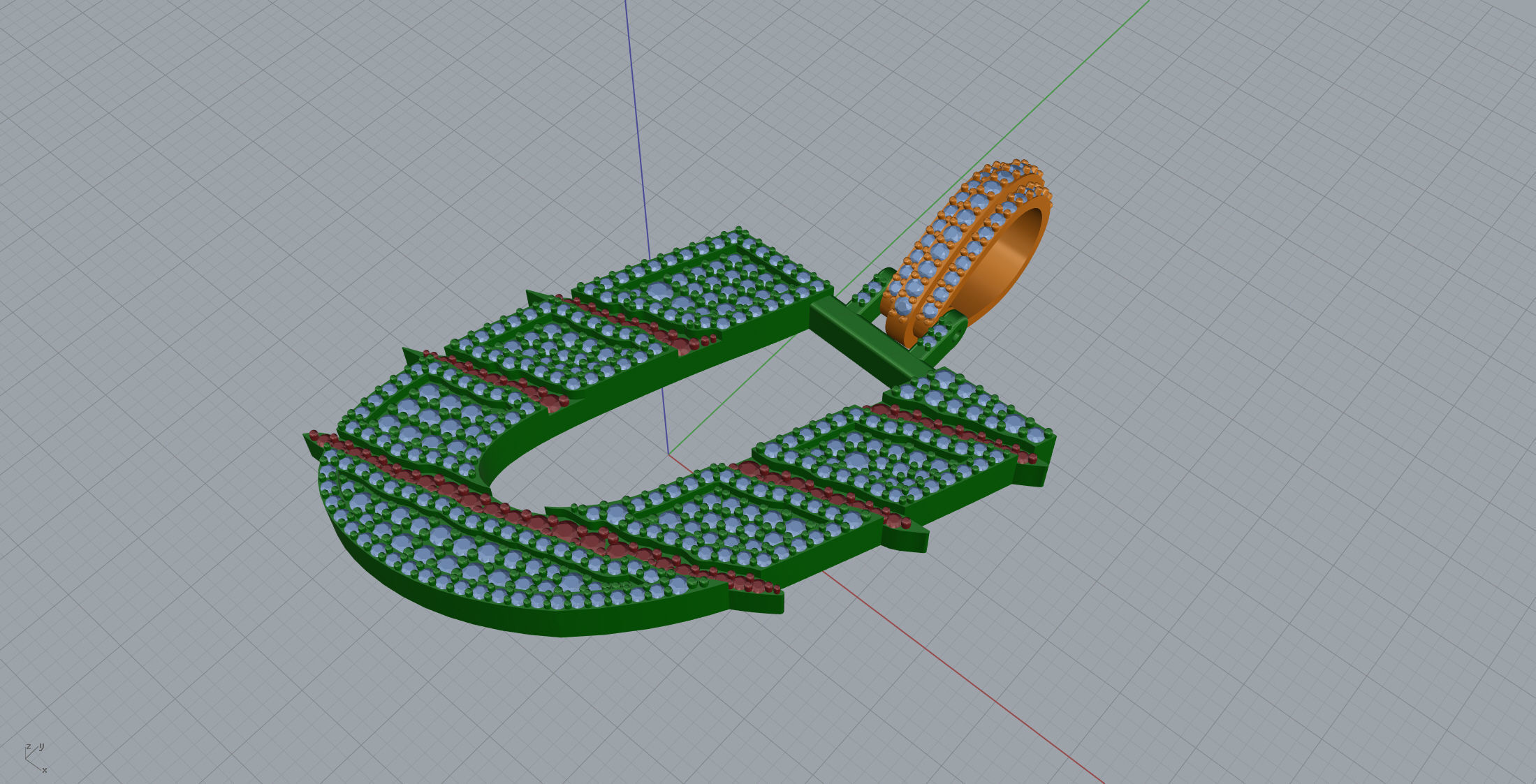 Claw Font U 3D print model_7