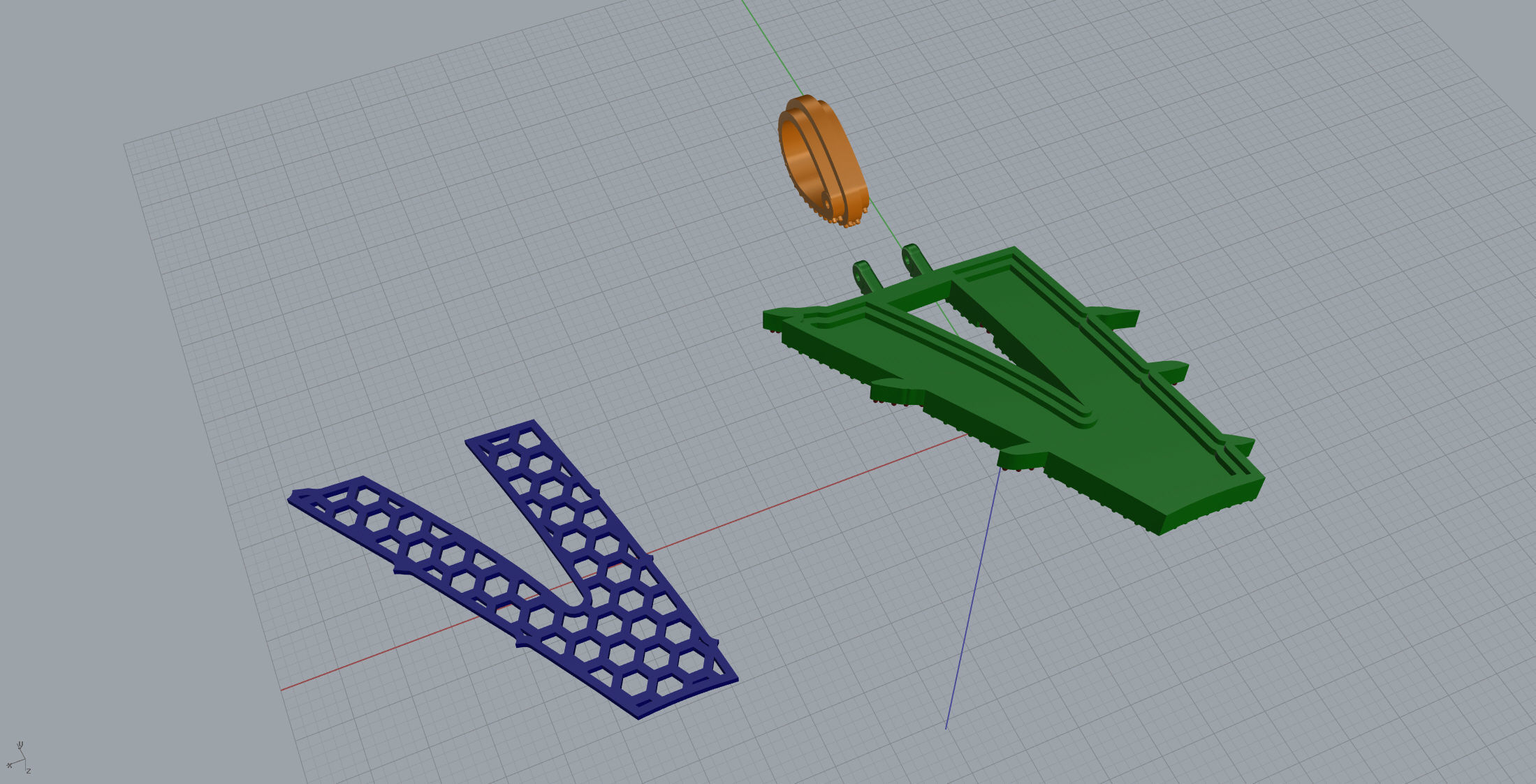 Claw Font V 3D print model_11