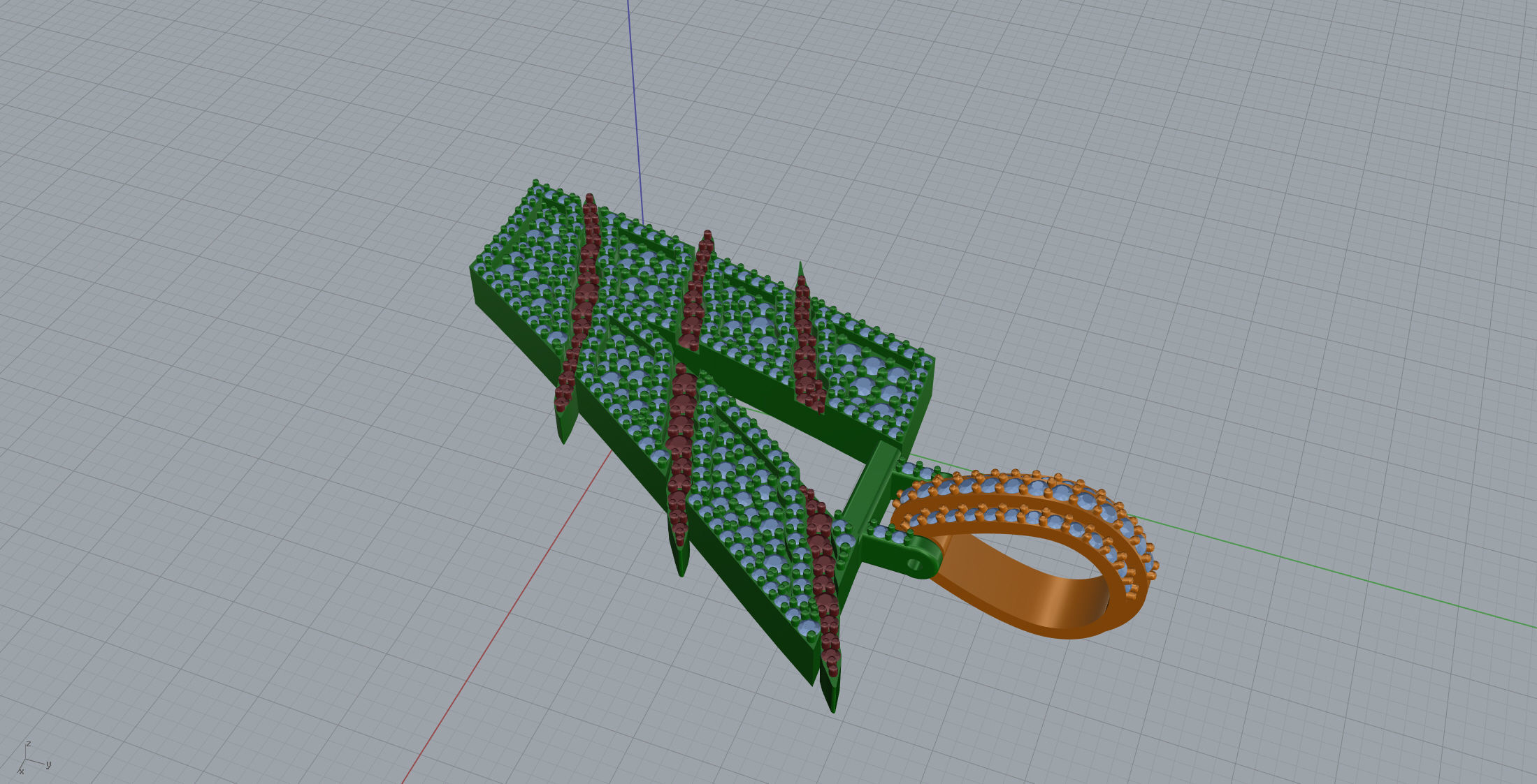 Claw Font V 3D print model_6