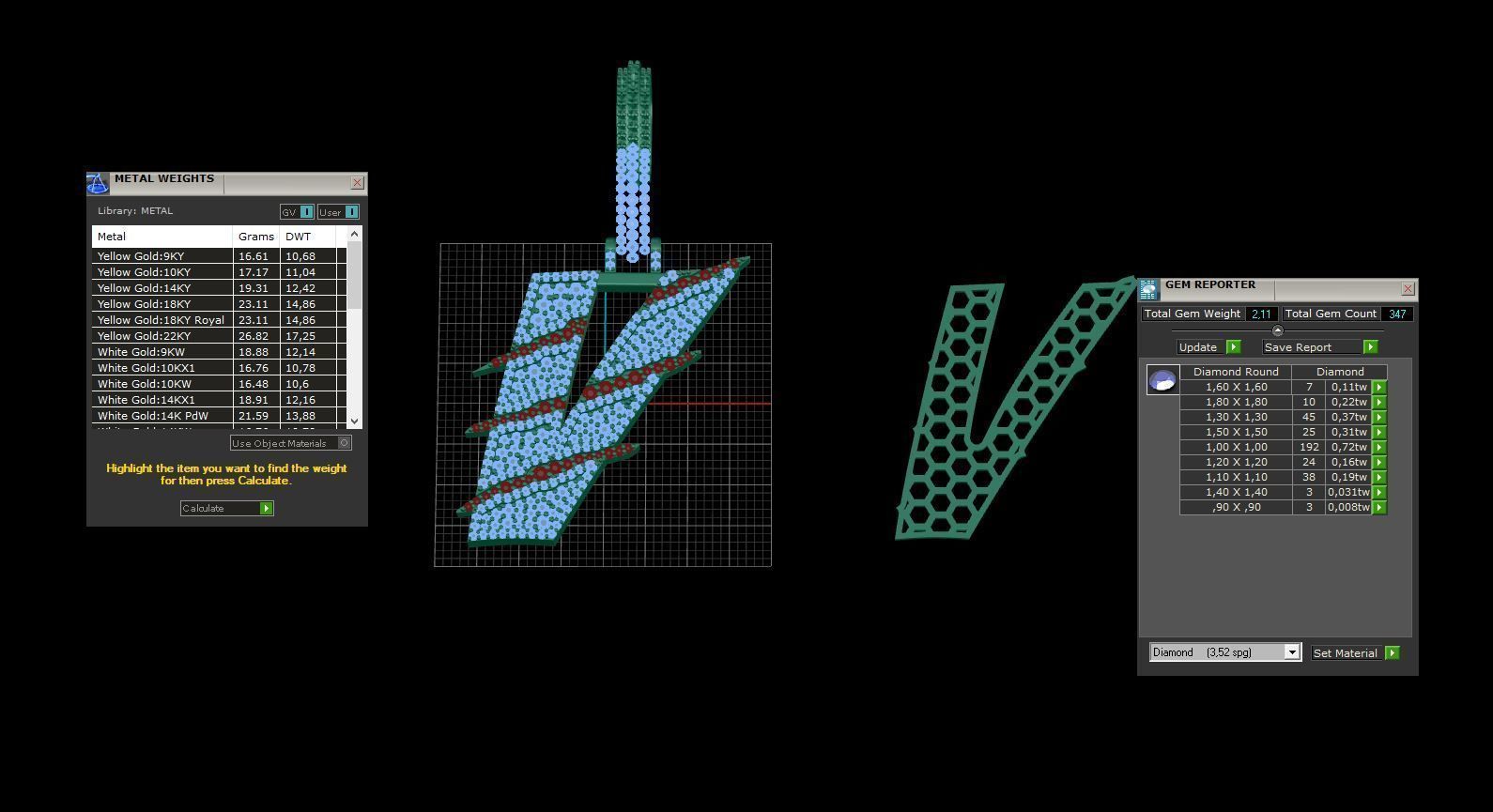 Claw Font V 3D print model_3