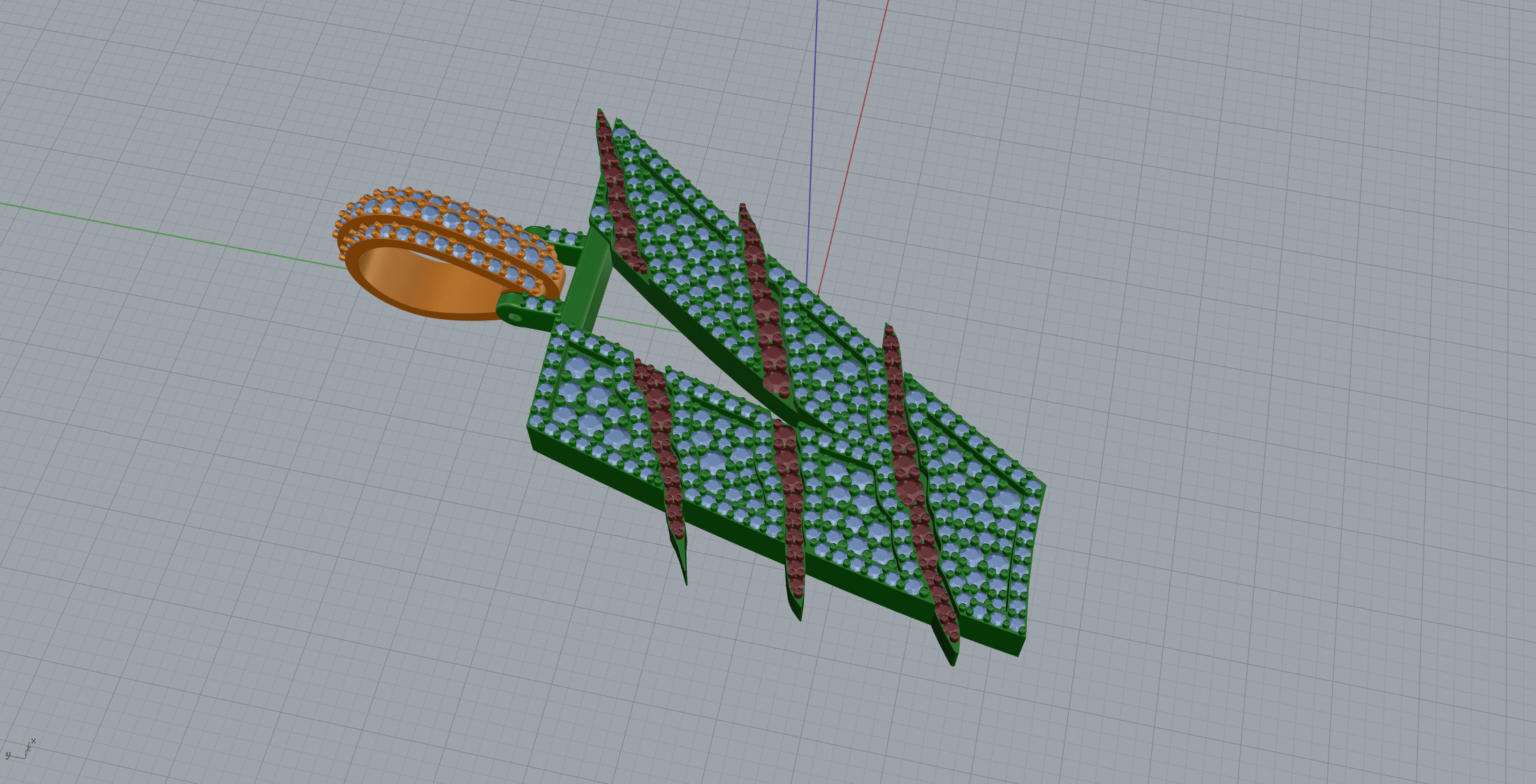 Claw Font V 3D print model_4