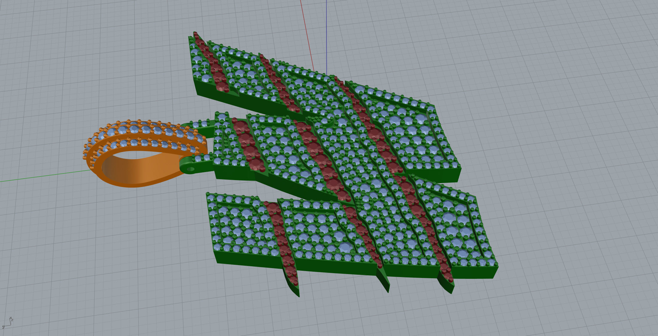 Claw Font W 3D print model_4