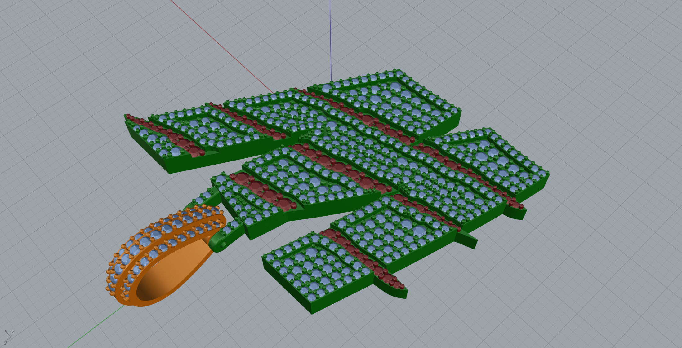 Claw Font W 3D print model_5