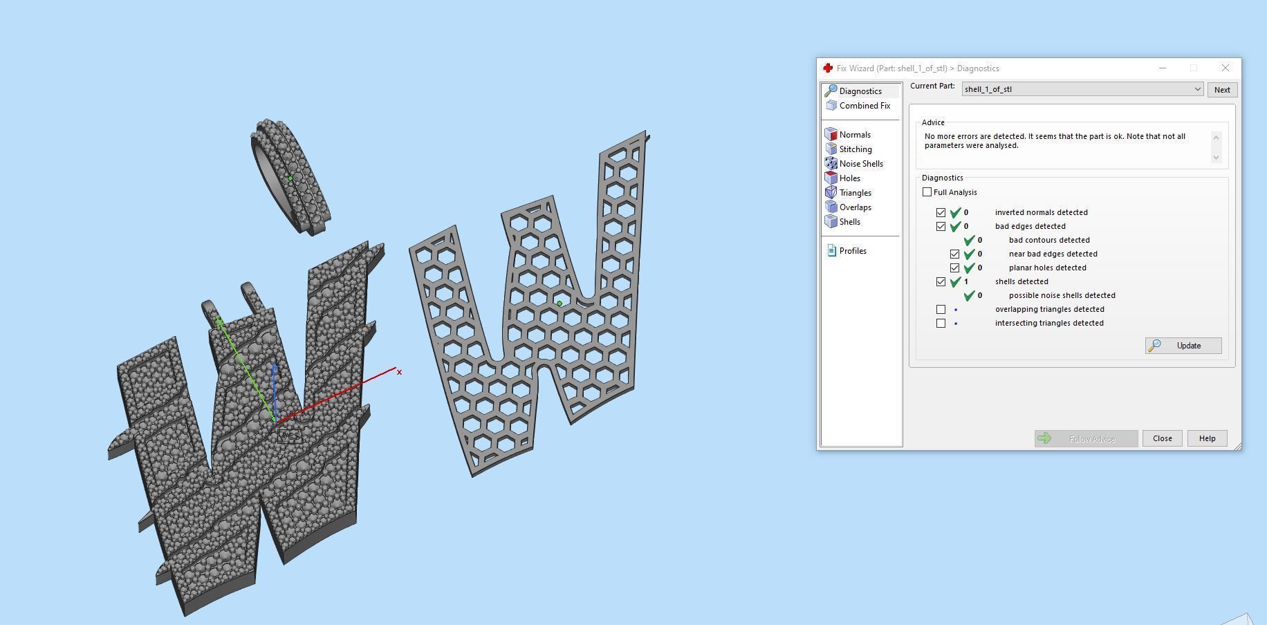 Claw Font W 3D print model_2