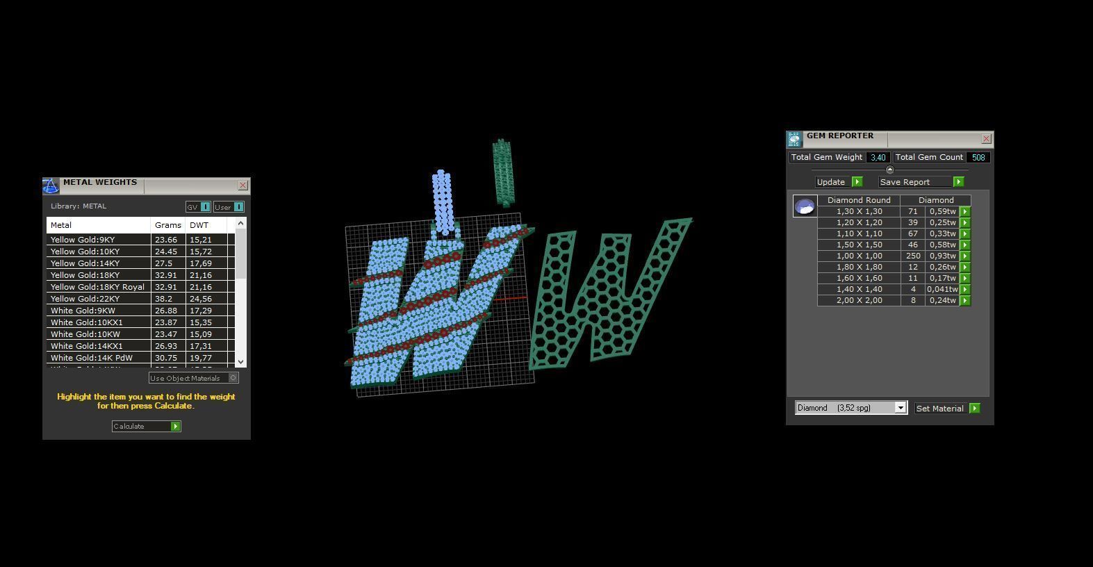 Claw Font W 3D print model_3