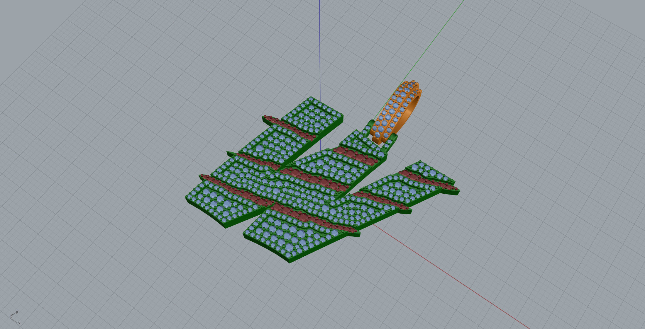 Claw Font W 3D print model_7