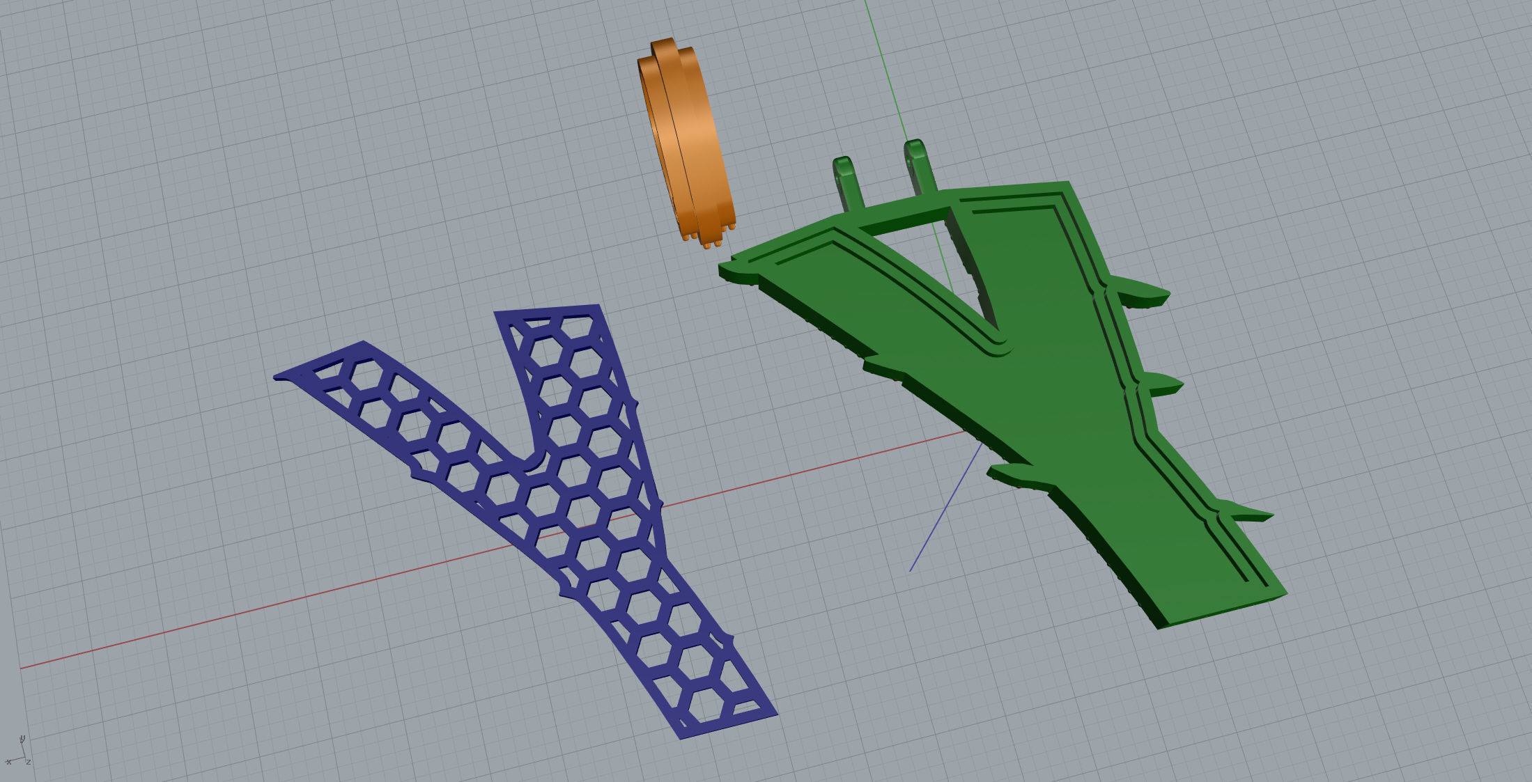 Claw Font Y 3D print model_11