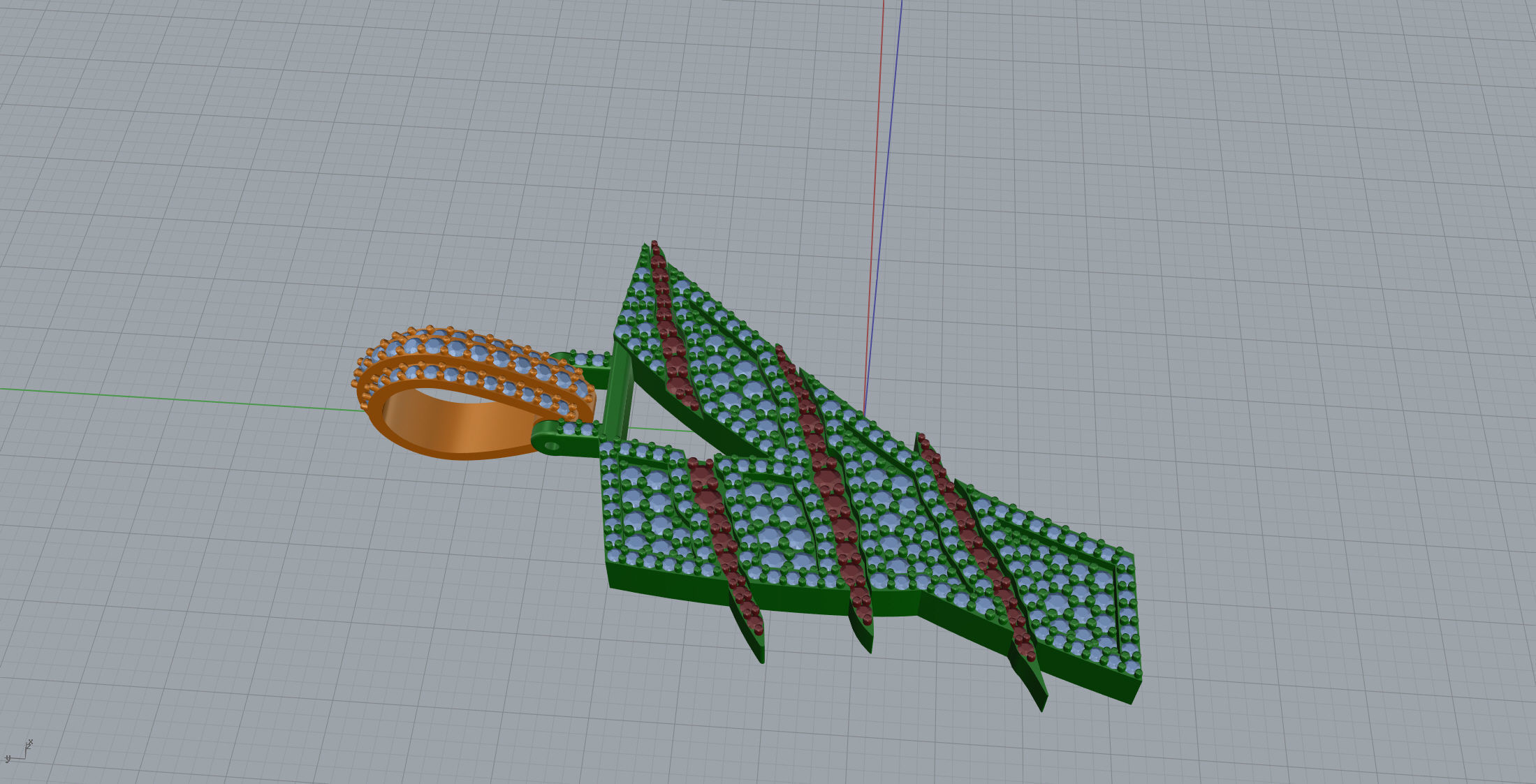 Claw Font Y 3D print model_4