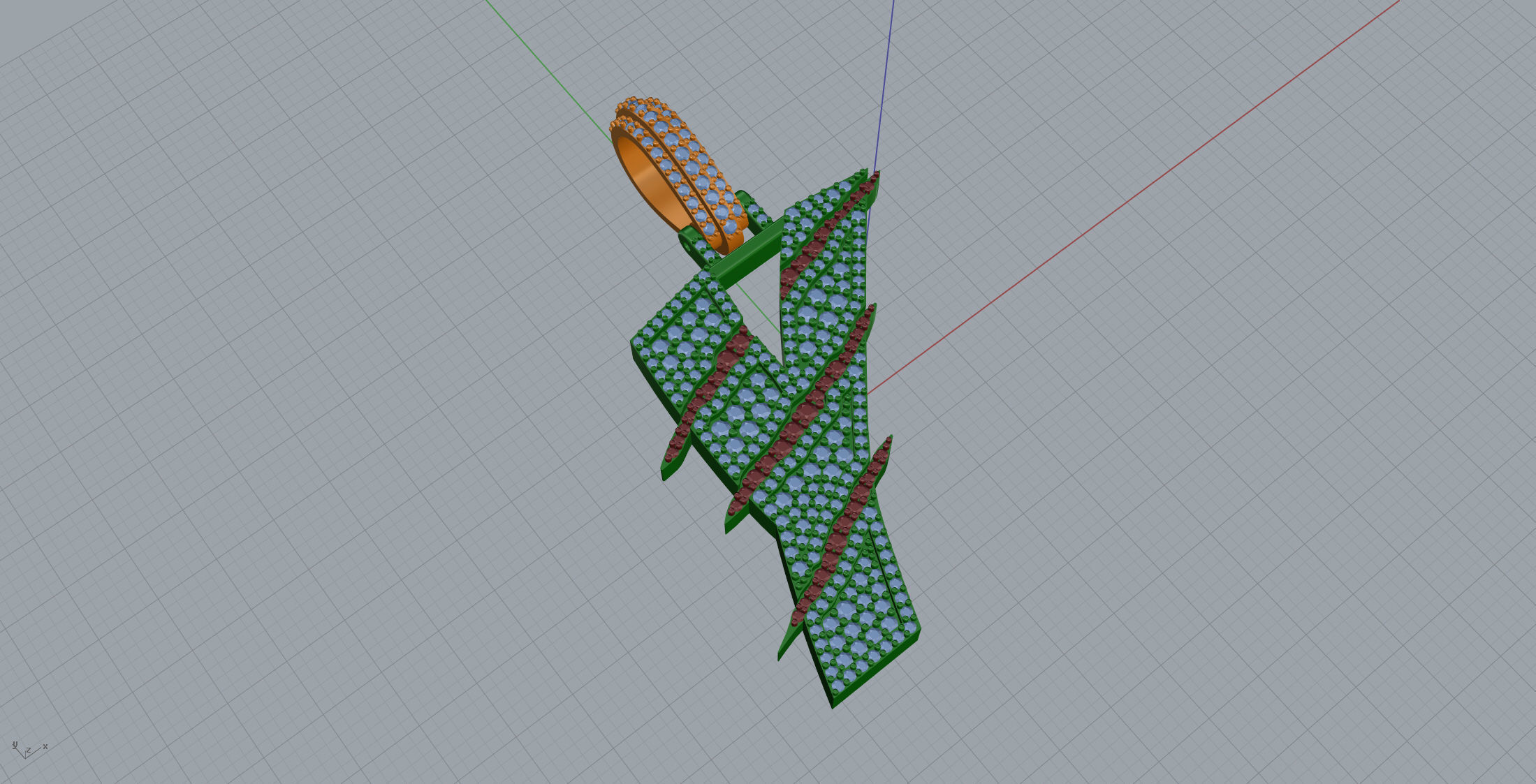 Claw Font Y 3D print model_1