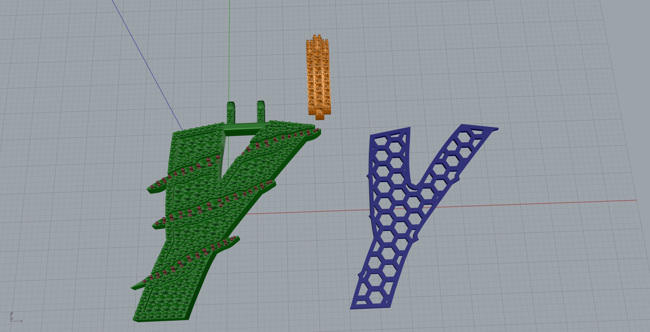 Claw Font Y 3D print model_10