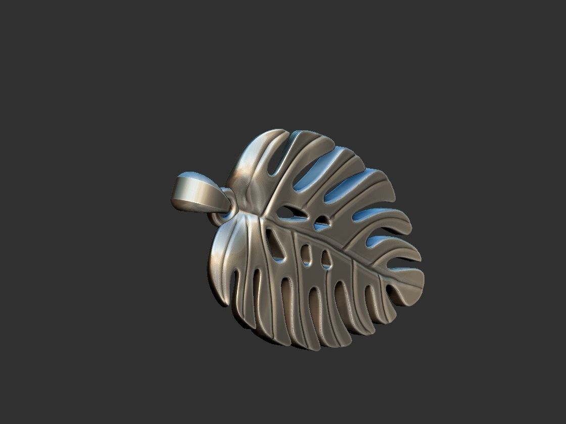 Monstera Deliciosa - Costela de Adao Pendant 3D print model_11