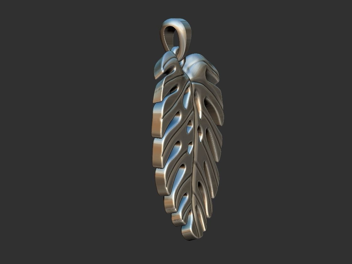 Monstera Deliciosa - Costela de Adao Pendant 3D print model_2