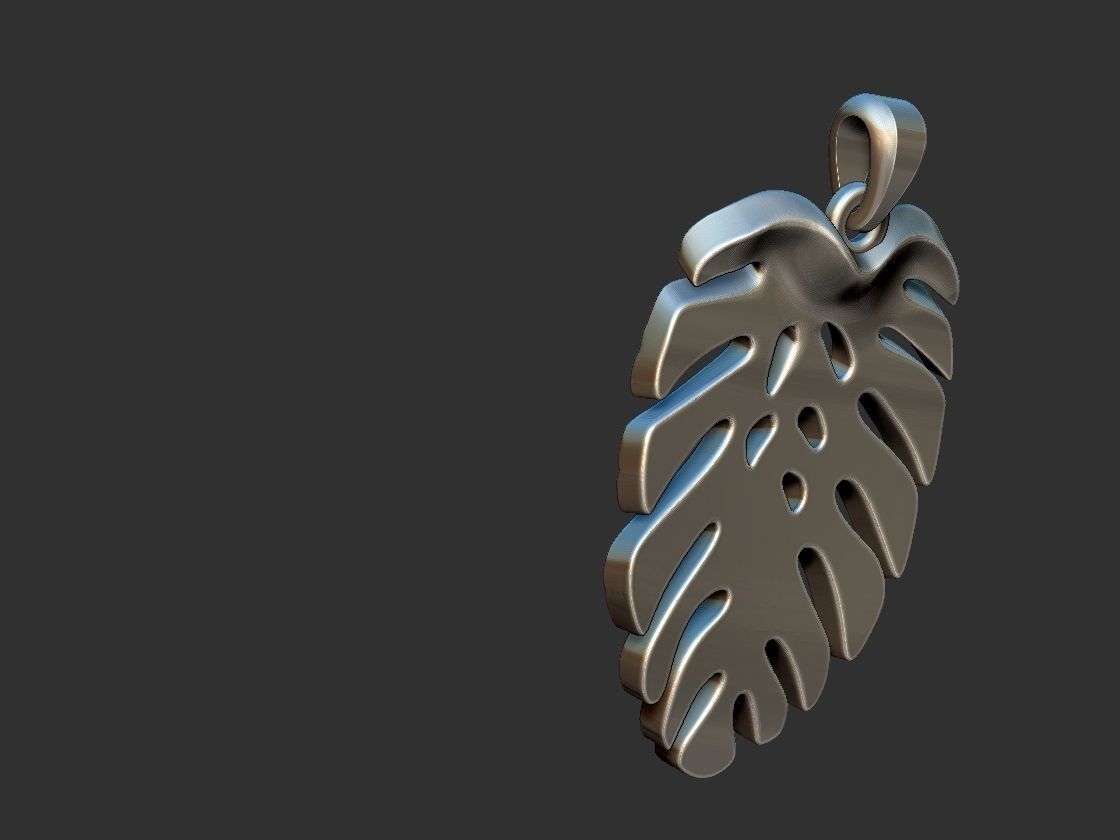 Monstera Deliciosa - Costela de Adao Pendant 3D print model_5