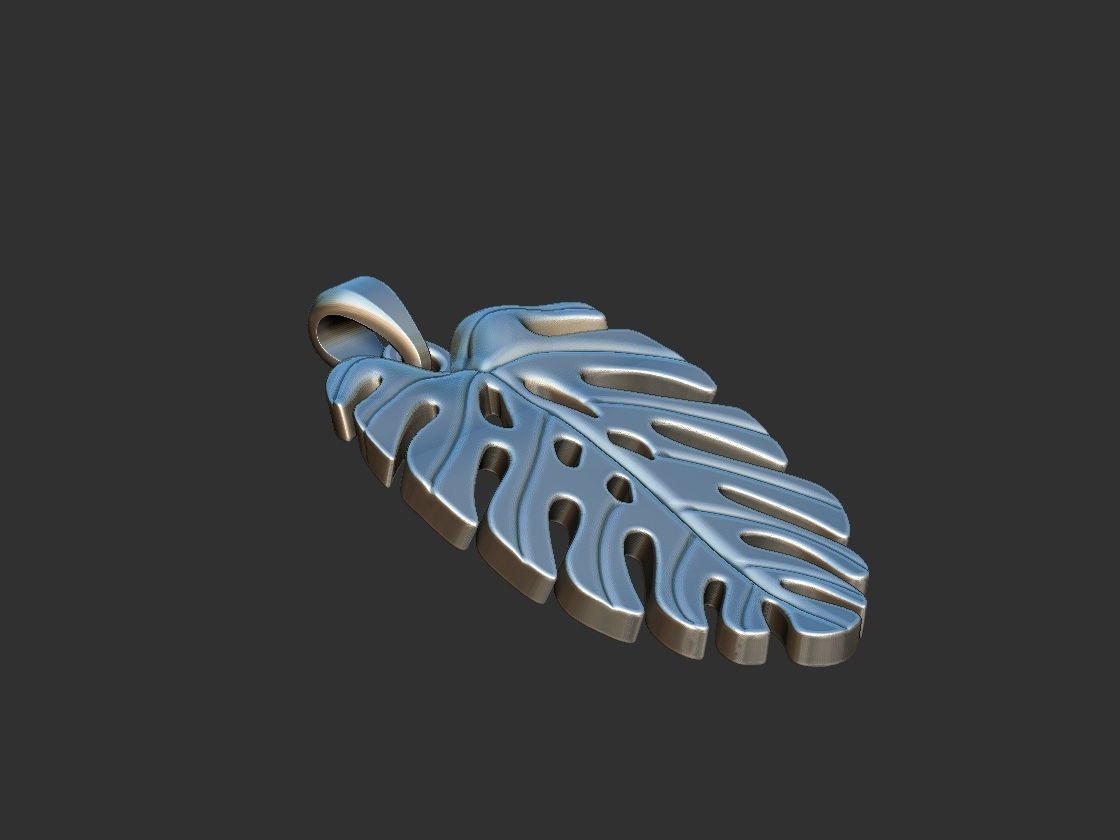 Monstera Deliciosa - Costela de Adao Pendant 3D print model_10