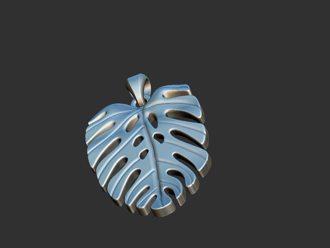 Monstera Deliciosa - Costela de Adao Pendant 3D print model_9