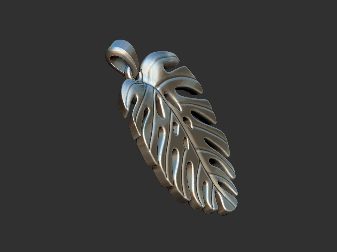 Monstera Deliciosa - Costela de Adao Pendant 3D print model_12