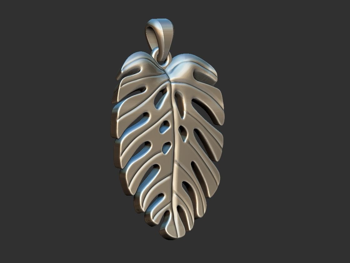 Monstera Deliciosa - Costela de Adao Pendant 3D print model_1
