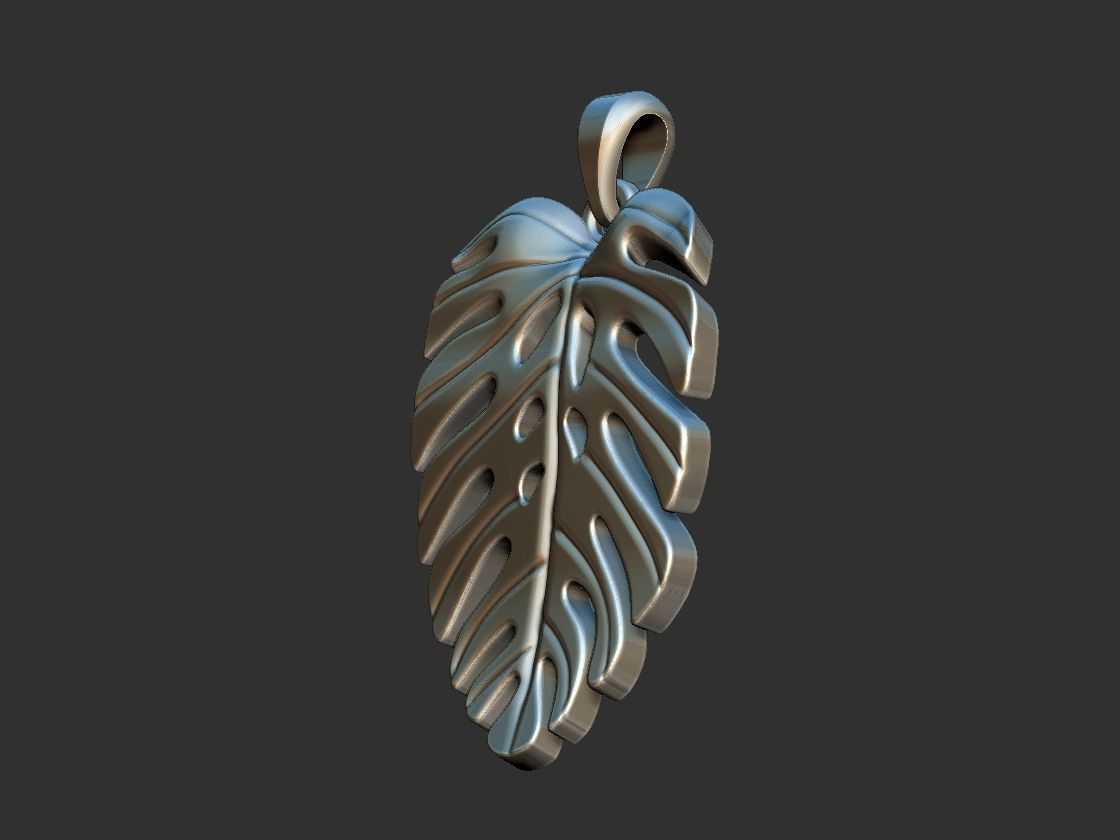 Monstera Deliciosa - Costela de Adao Pendant 3D print model_8