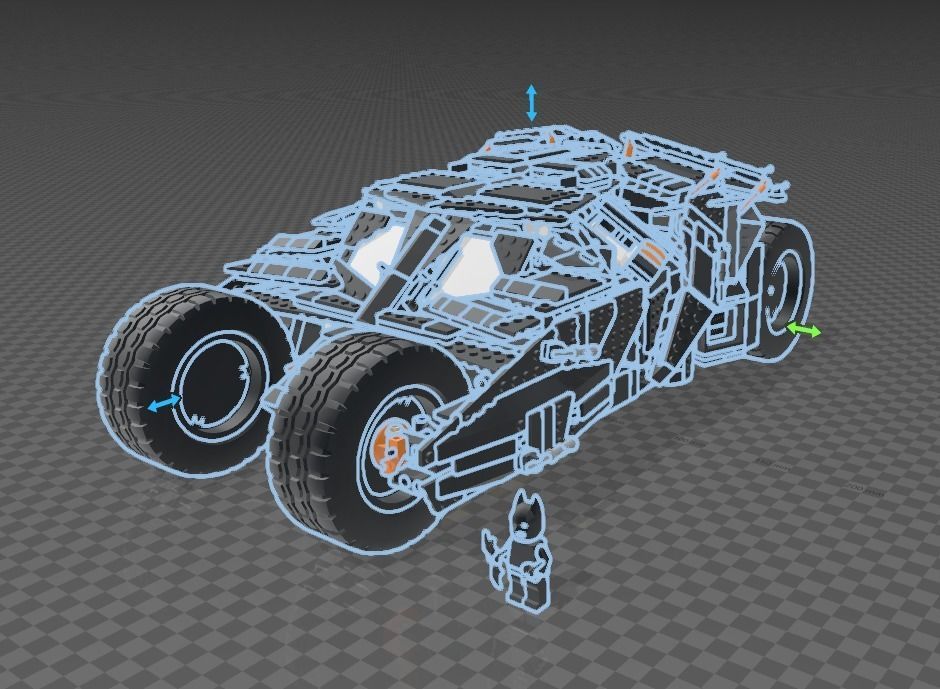 LEGO BATMOBILE TUMBLER 76240 3D print model_7