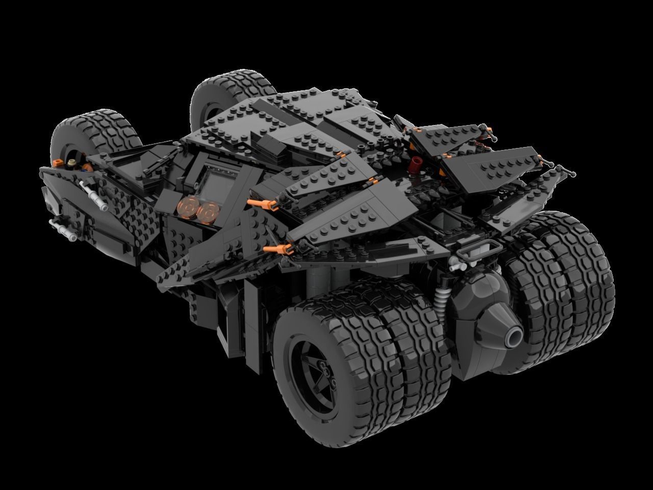 LEGO BATMOBILE TUMBLER 76240 3D print model_1