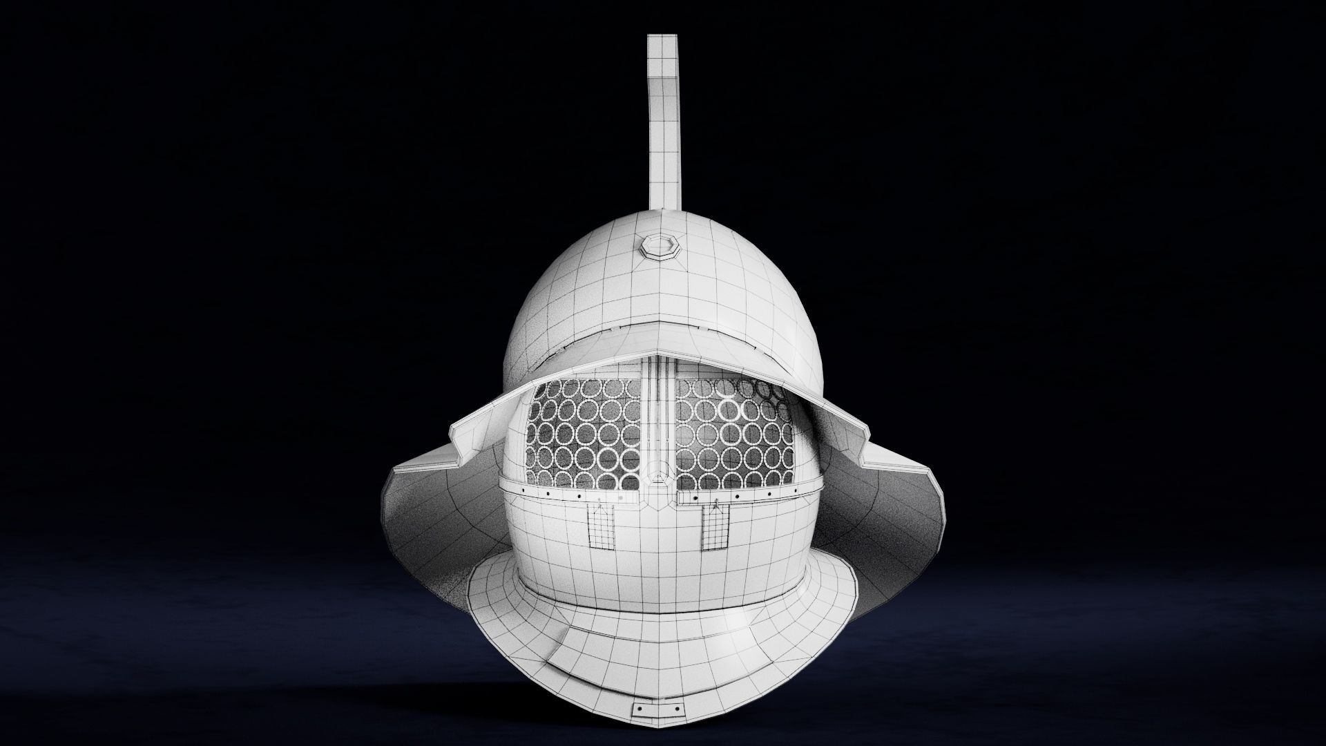 Gladiator Helmet - Murmillo 3D model_3